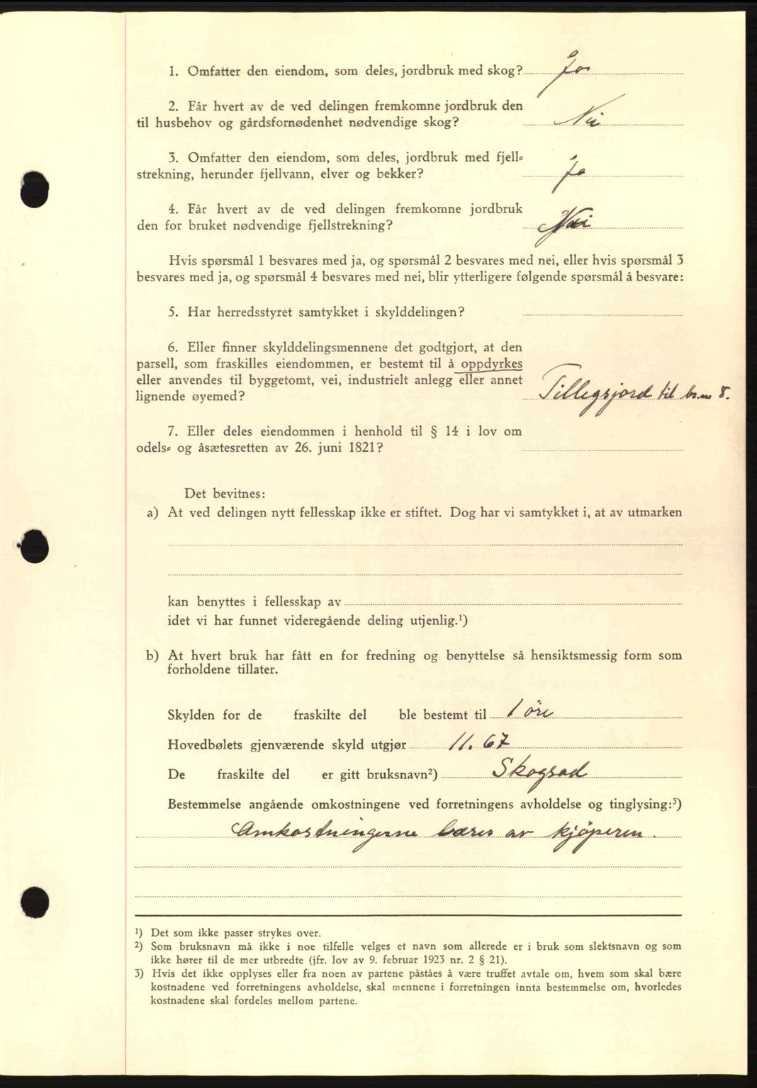 Nordmøre sorenskriveri, SAT/A-4132/1/2/2Ca: Mortgage book no. A90, 1941-1941, Diary no: : 1119/1941