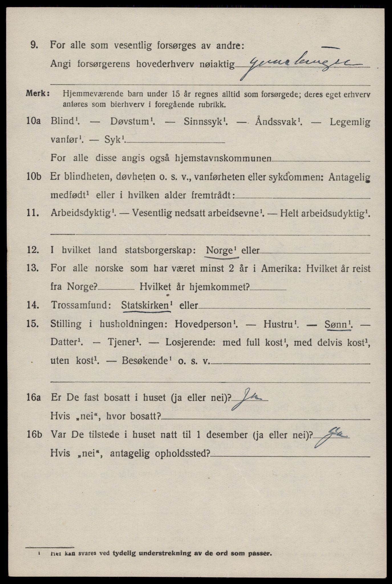 SAST, 1920 census for Hjelmeland, 1920, p. 2456