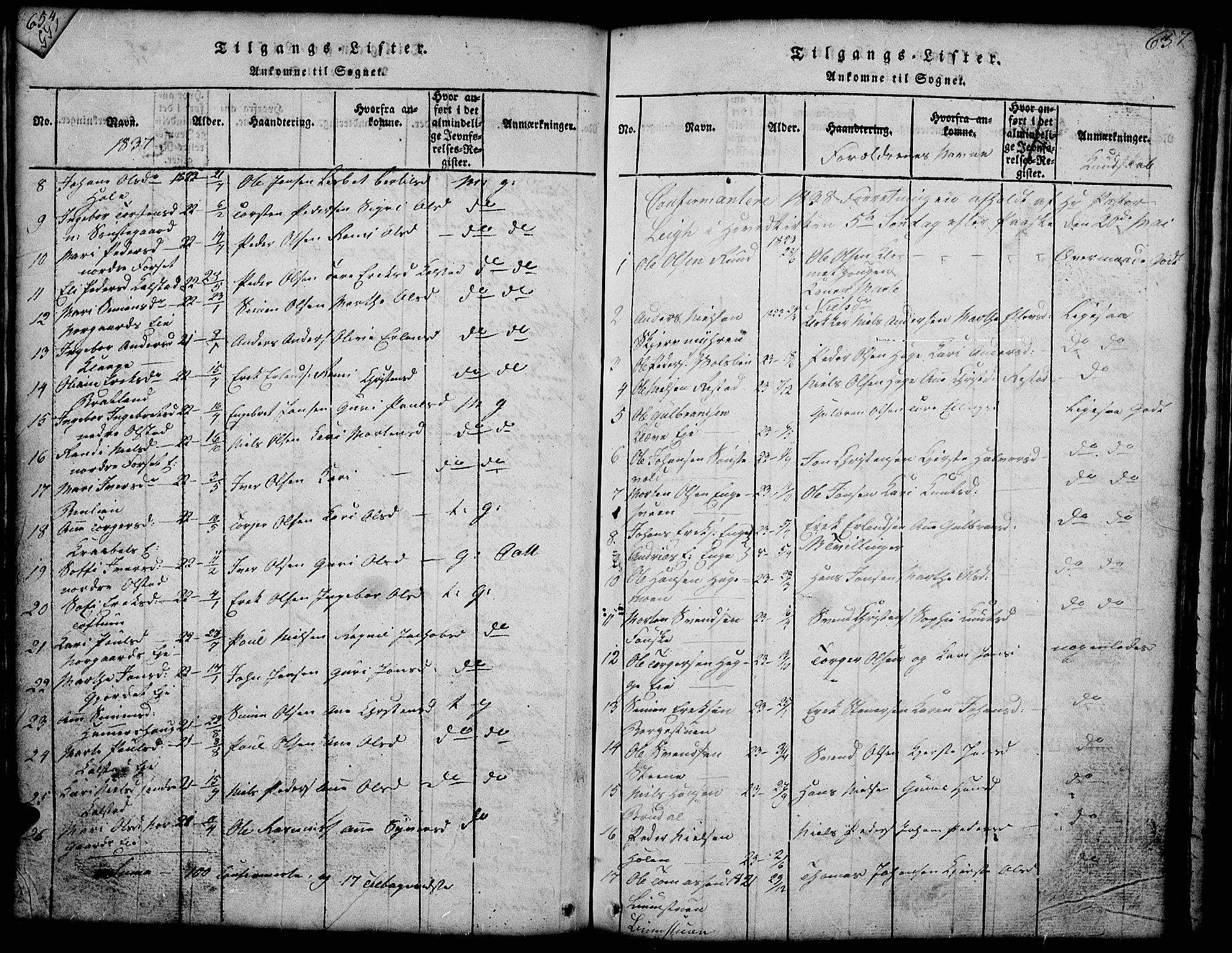 Gausdal prestekontor, SAH/PREST-090/H/Ha/Hab/L0001: Parish register (copy) no. 1, 1817-1848, p. 656-657