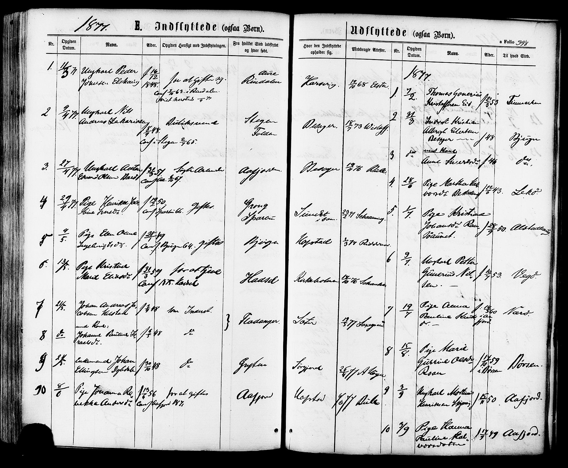 Ministerialprotokoller, klokkerbøker og fødselsregistre - Sør-Trøndelag, SAT/A-1456/657/L0706: Parish register (official) no. 657A07, 1867-1878, p. 398