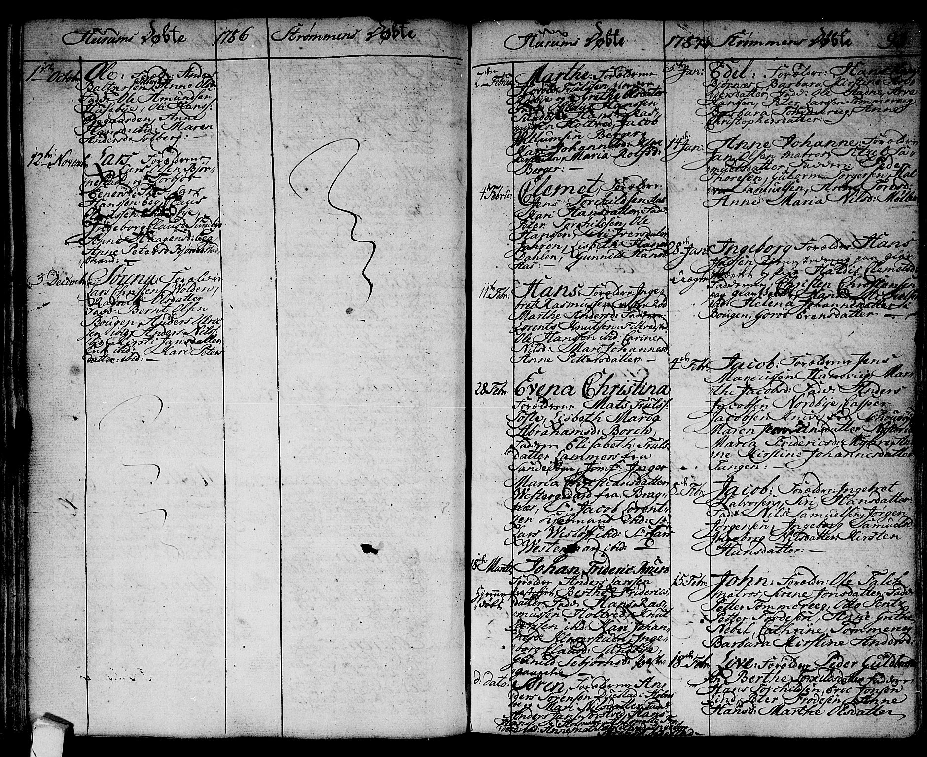 Hurum kirkebøker, SAKO/A-229/F/Fa/L0007: Parish register (official) no. 7, 1771-1810, p. 93