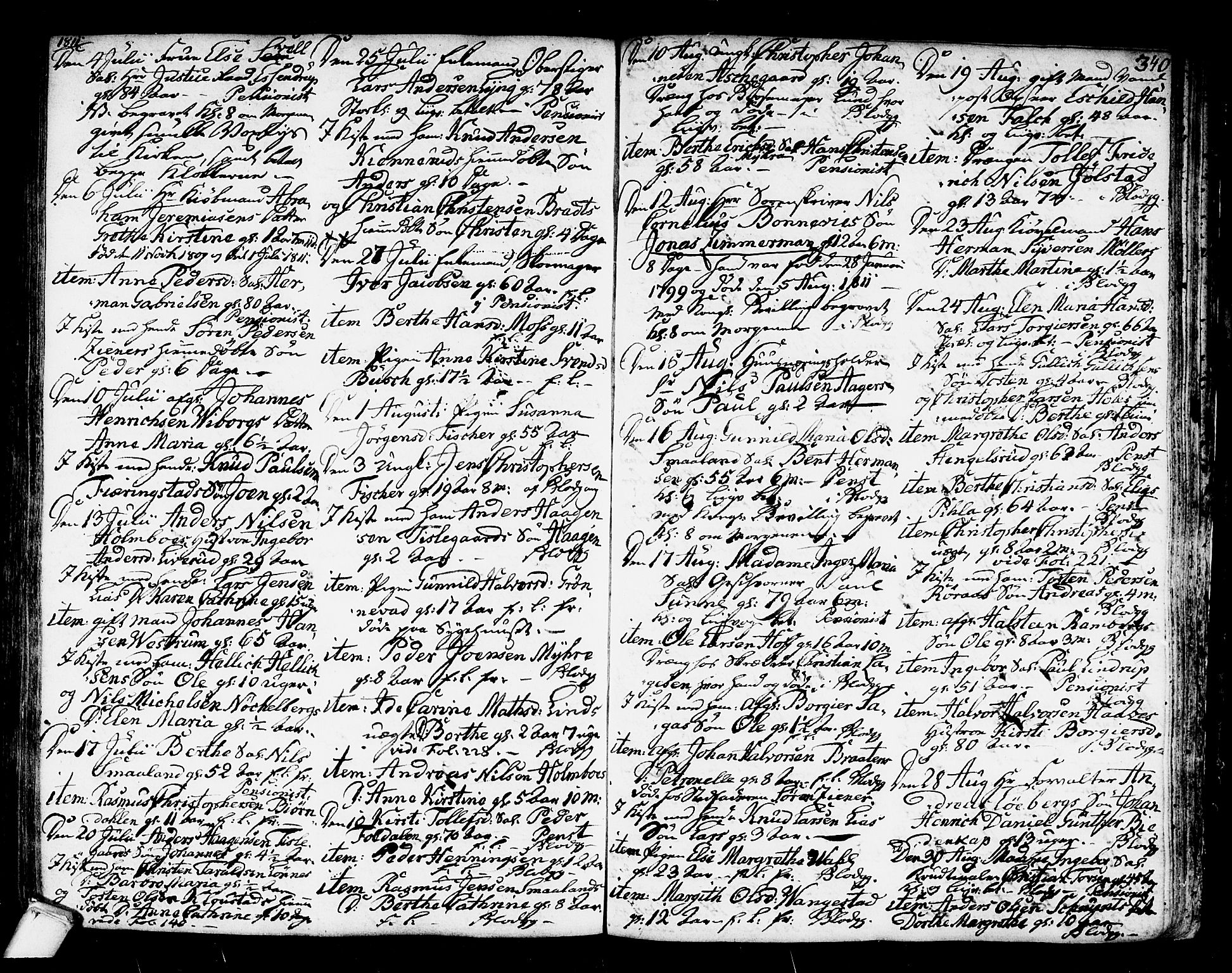 Kongsberg kirkebøker, AV/SAKO-A-22/F/Fa/L0007: Parish register (official) no. I 7, 1795-1816, p. 340