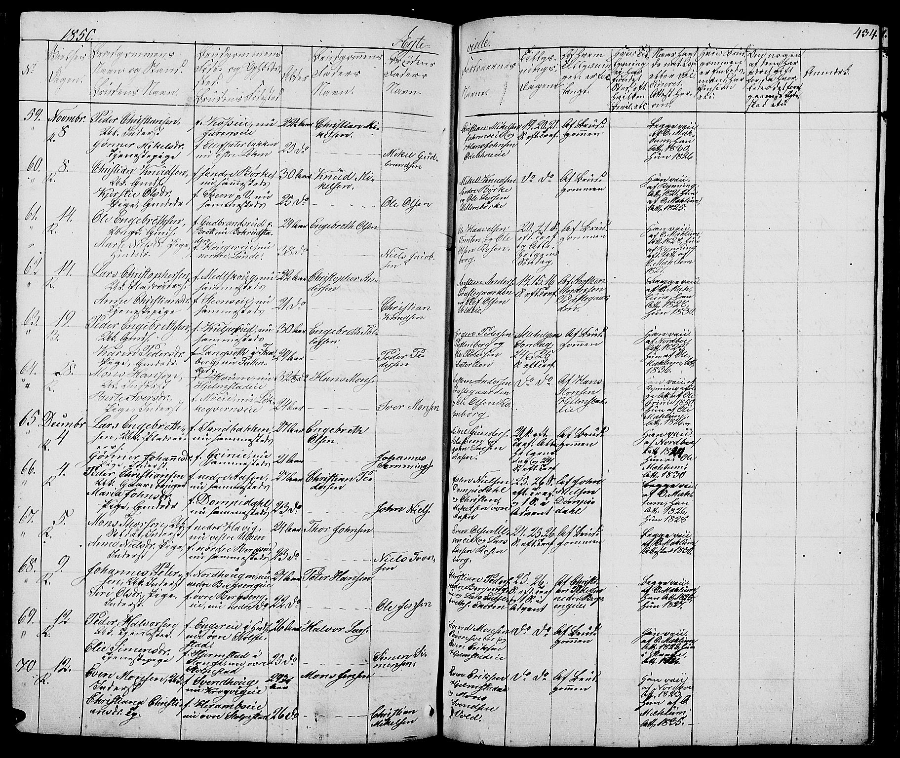 Ringsaker prestekontor, AV/SAH-PREST-014/L/La/L0005: Parish register (copy) no. 5, 1839-1850, p. 434