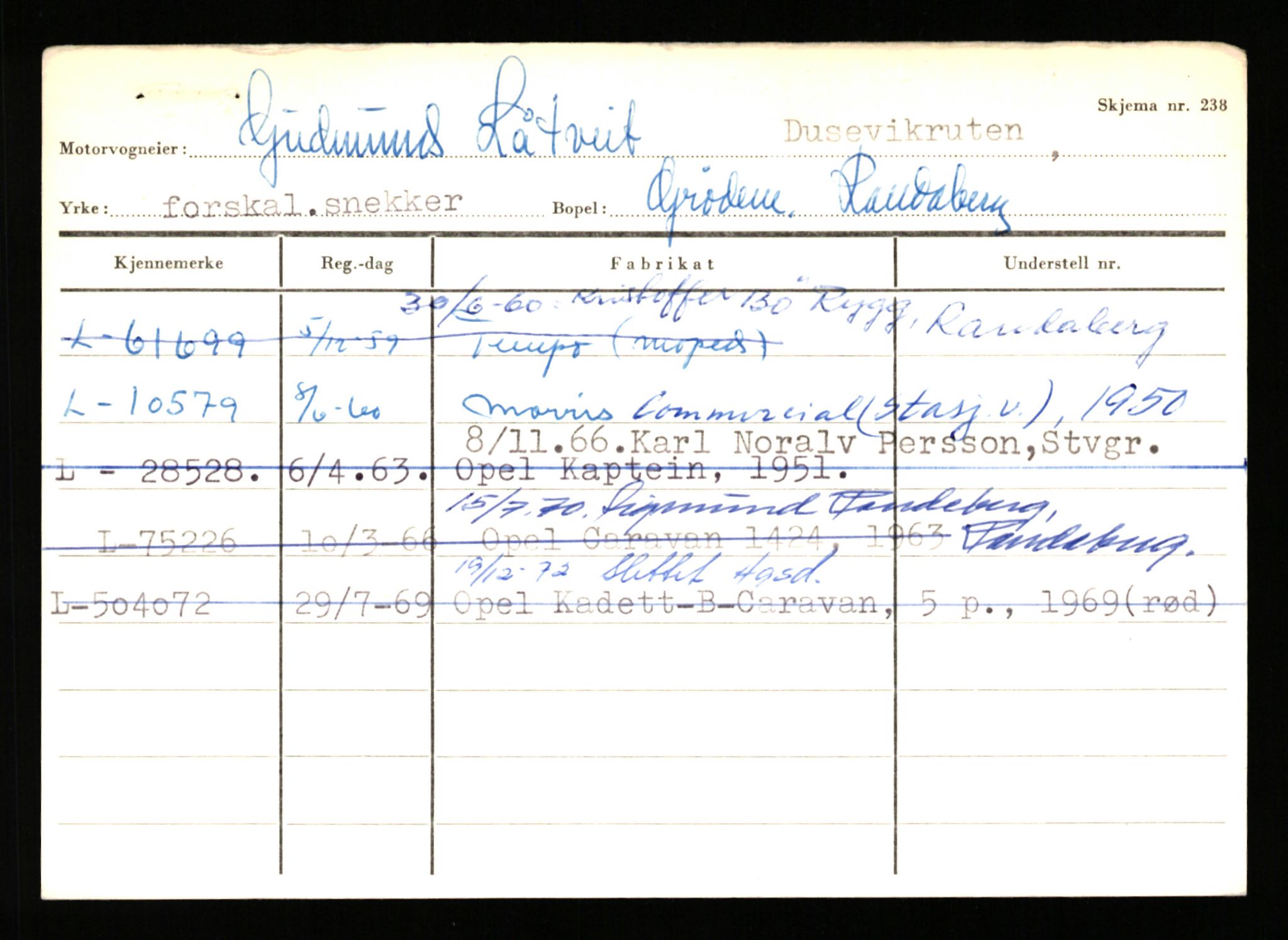 Stavanger trafikkstasjon, AV/SAST-A-101942/0/H/L0024: Lyberg - Melgård, 1930-1971, p. 1167