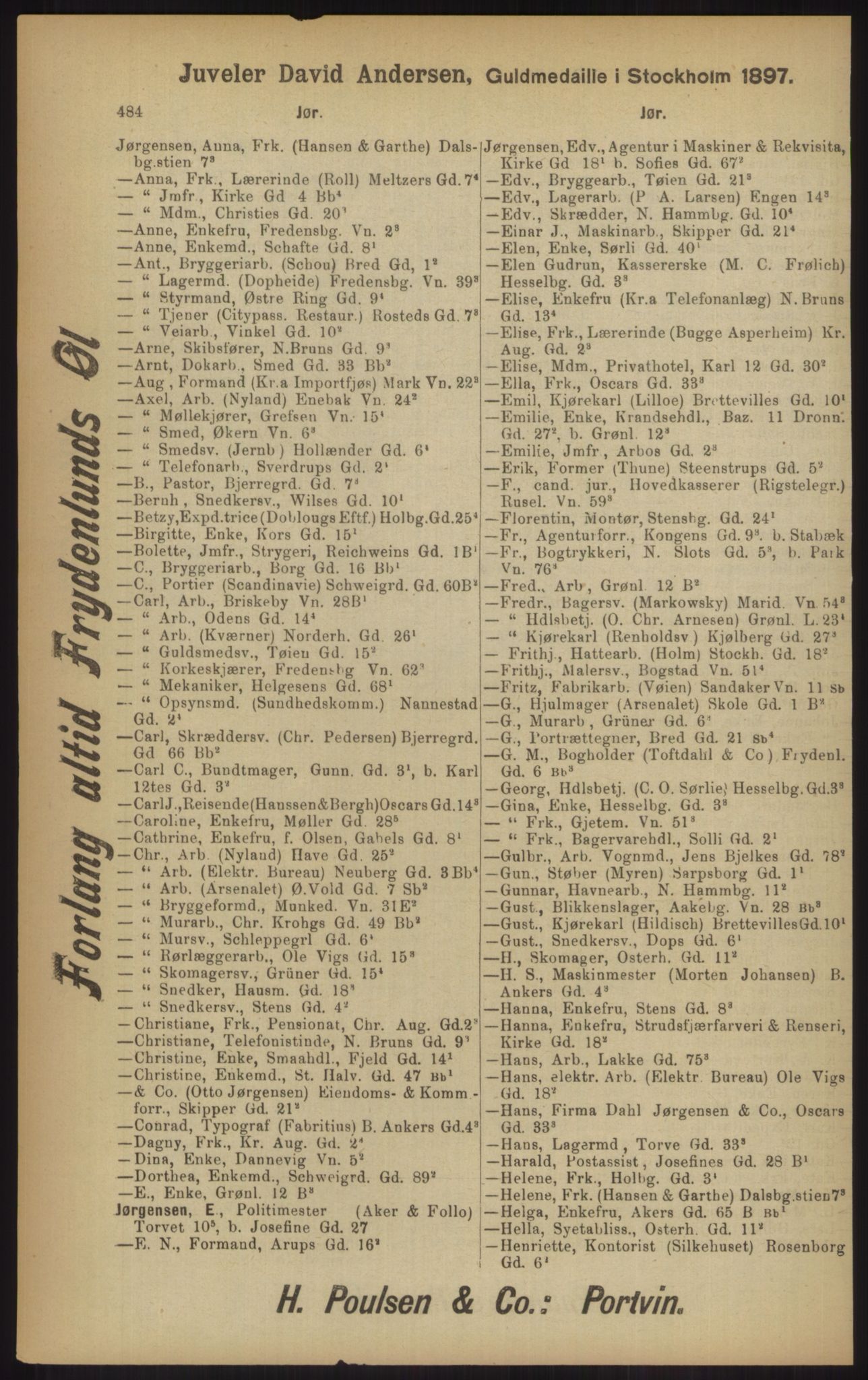 Kristiania/Oslo adressebok, PUBL/-, 1902, p. 484