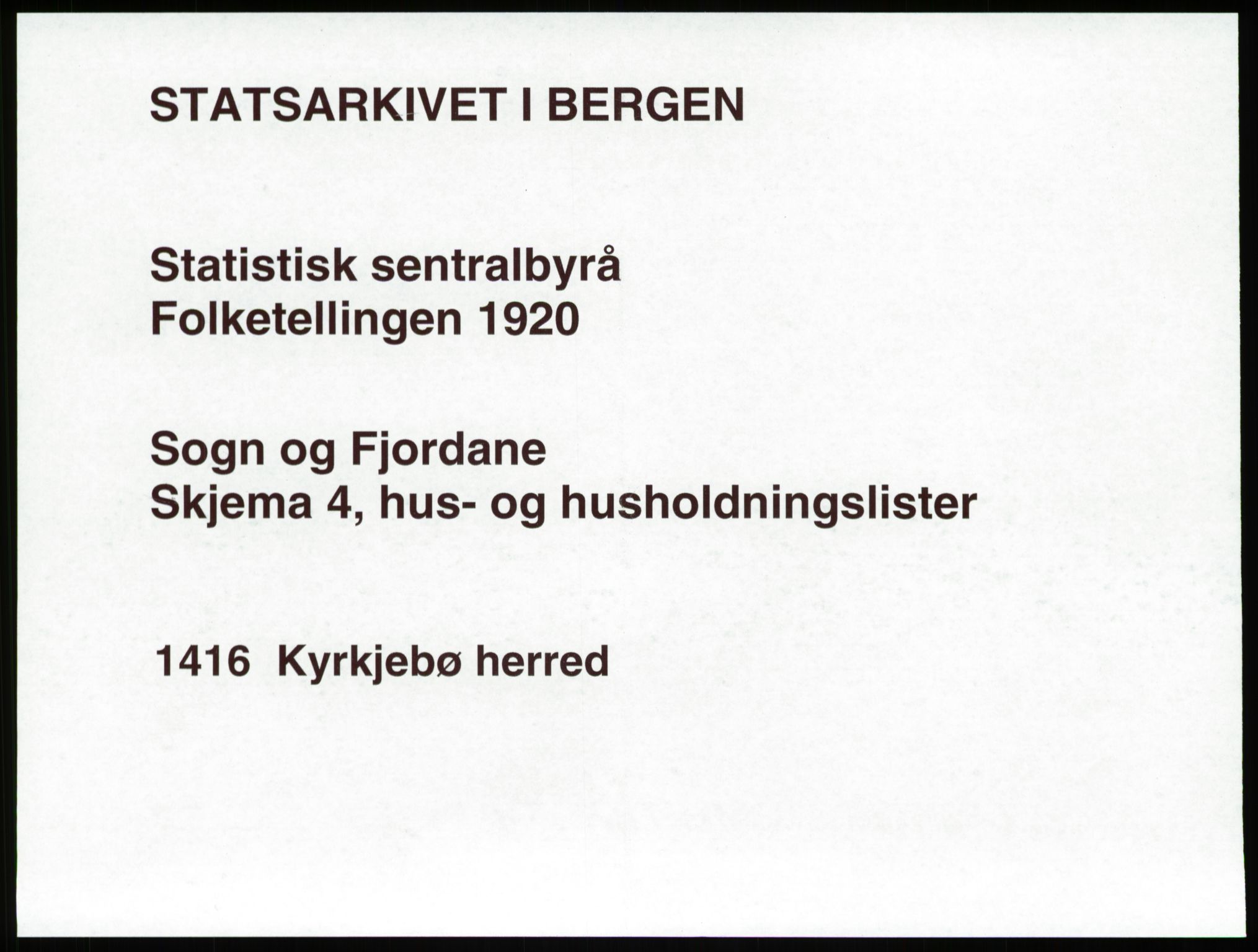SAB, 1920 census for Kyrkjebø, 1920, p. 37