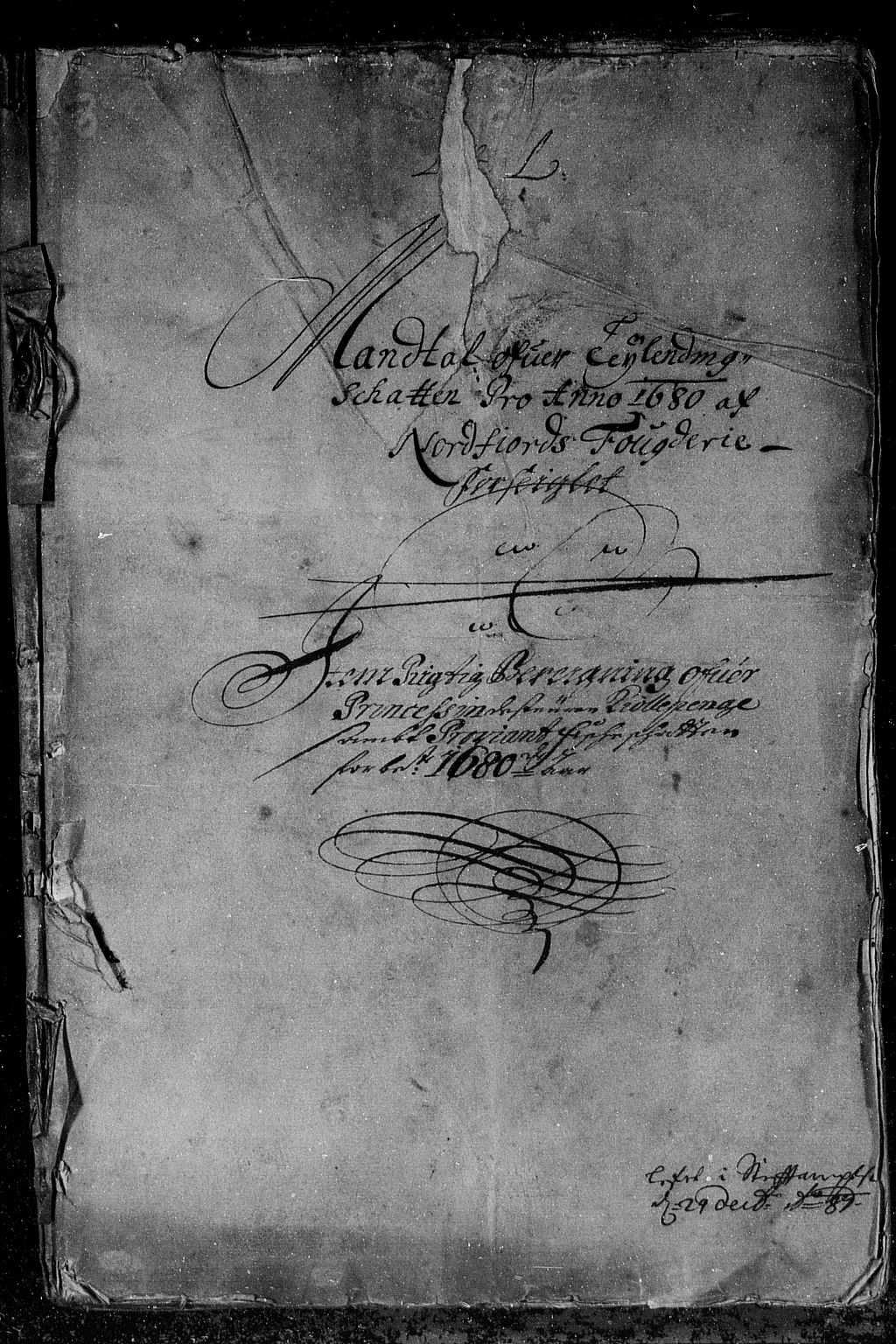 Rentekammeret inntil 1814, Reviderte regnskaper, Stiftamtstueregnskaper, Bergen stiftamt, AV/RA-EA-6043/R/Rc/L0058: Bergen stiftamt, 1680