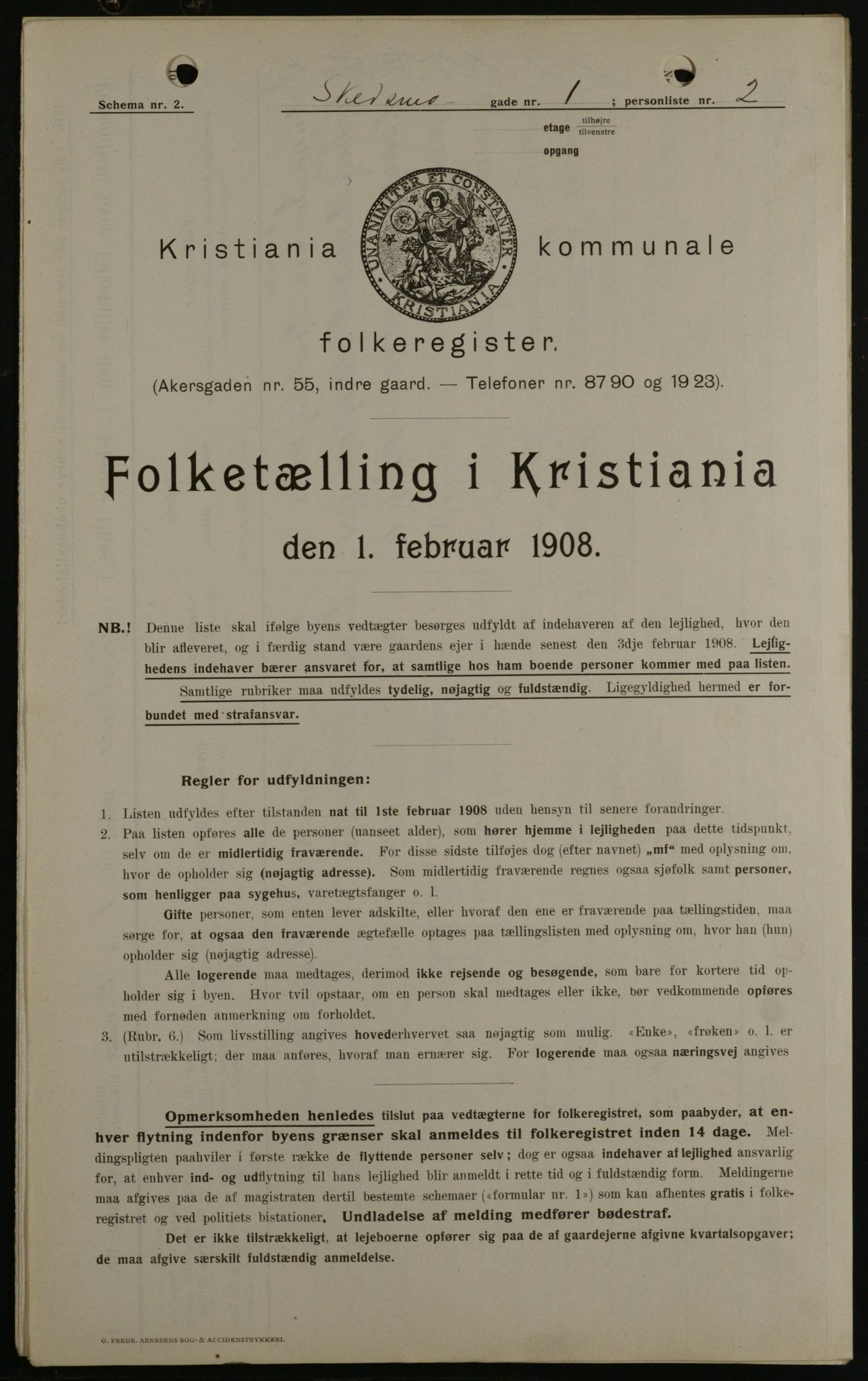 OBA, Municipal Census 1908 for Kristiania, 1908, p. 85755