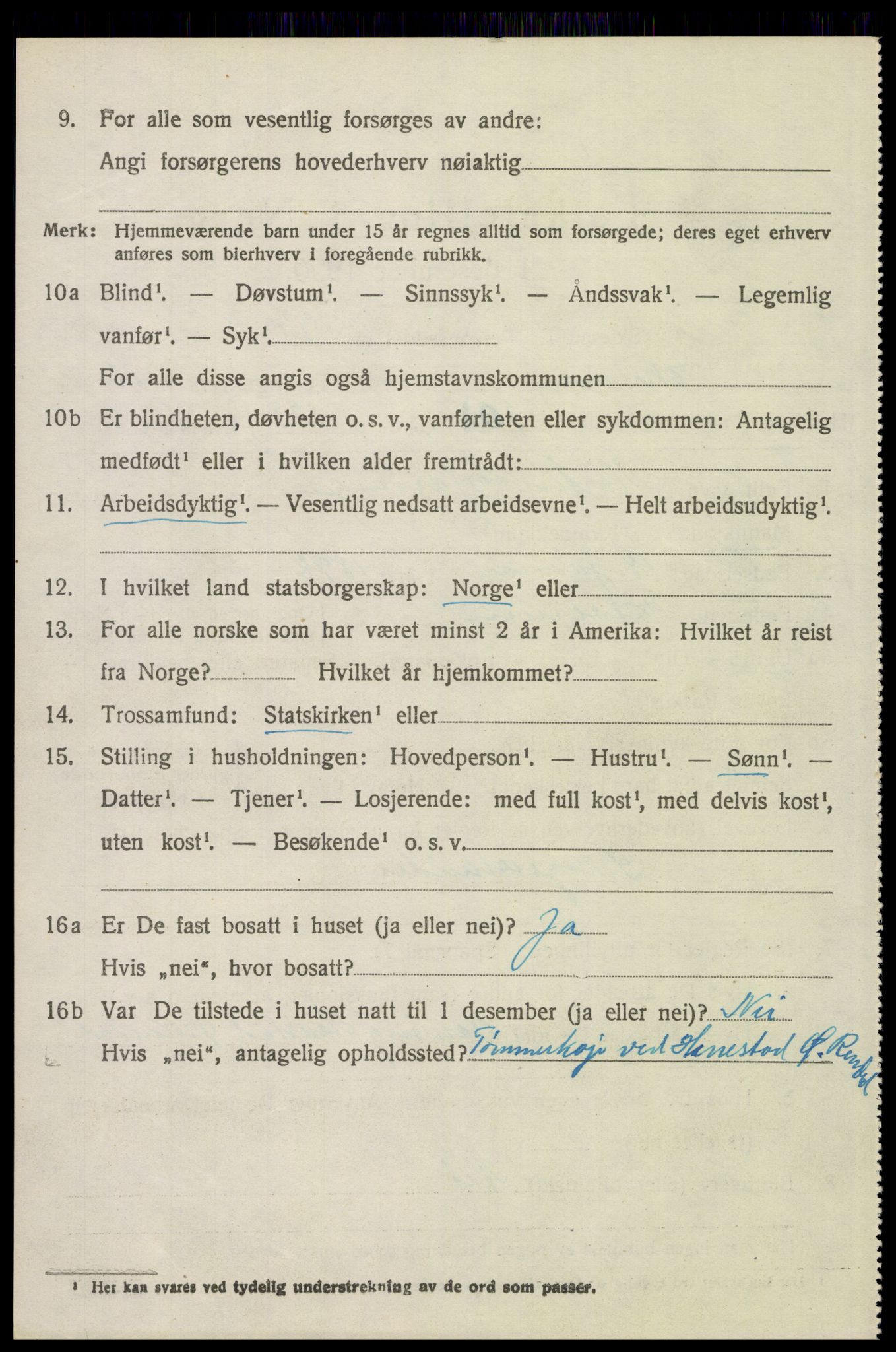 SAH, 1920 census for Elverum, 1920, p. 20905