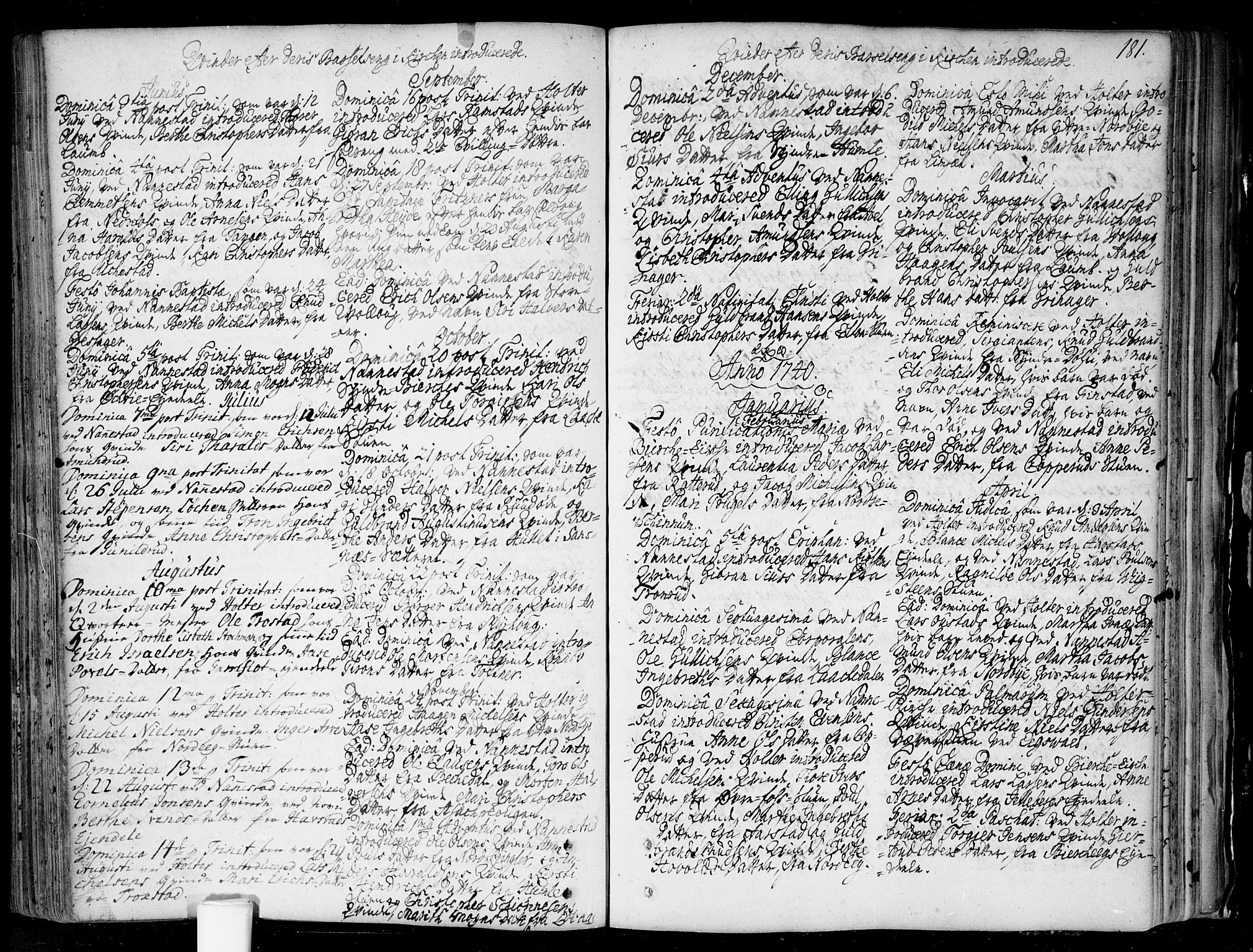 Nannestad prestekontor Kirkebøker, SAO/A-10414a/F/Fa/L0006: Parish register (official) no. I 6, 1739-1754, p. 181