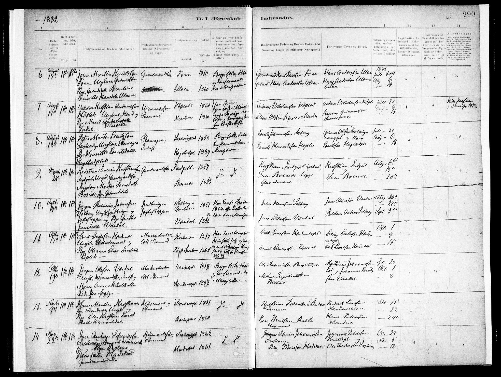 Ministerialprotokoller, klokkerbøker og fødselsregistre - Nord-Trøndelag, AV/SAT-A-1458/730/L0285: Parish register (official) no. 730A10, 1879-1914, p. 290