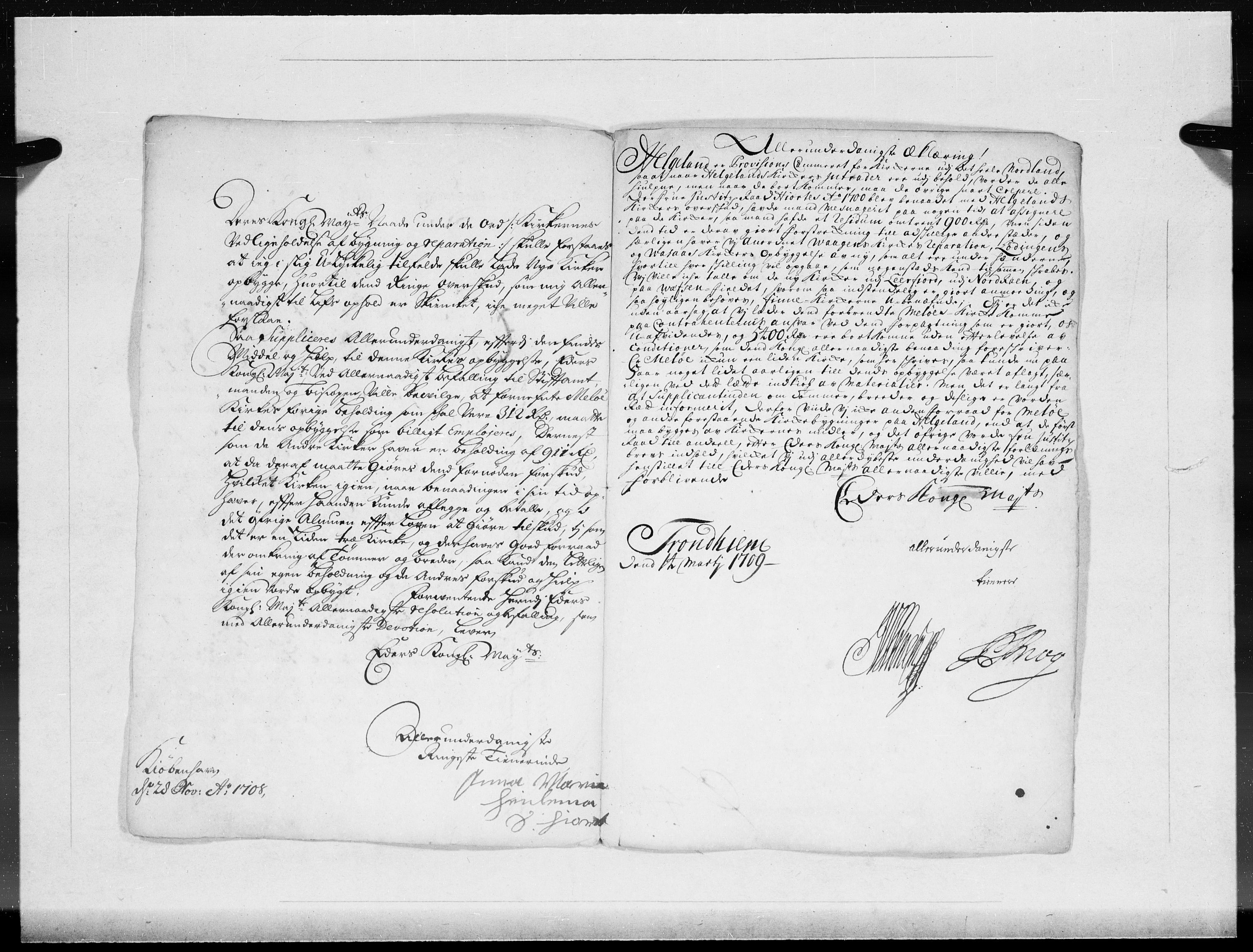 Danske Kanselli 1572-1799, AV/RA-EA-3023/F/Fc/Fcc/Fcca/L0067: Norske innlegg 1572-1799, 1709, p. 367