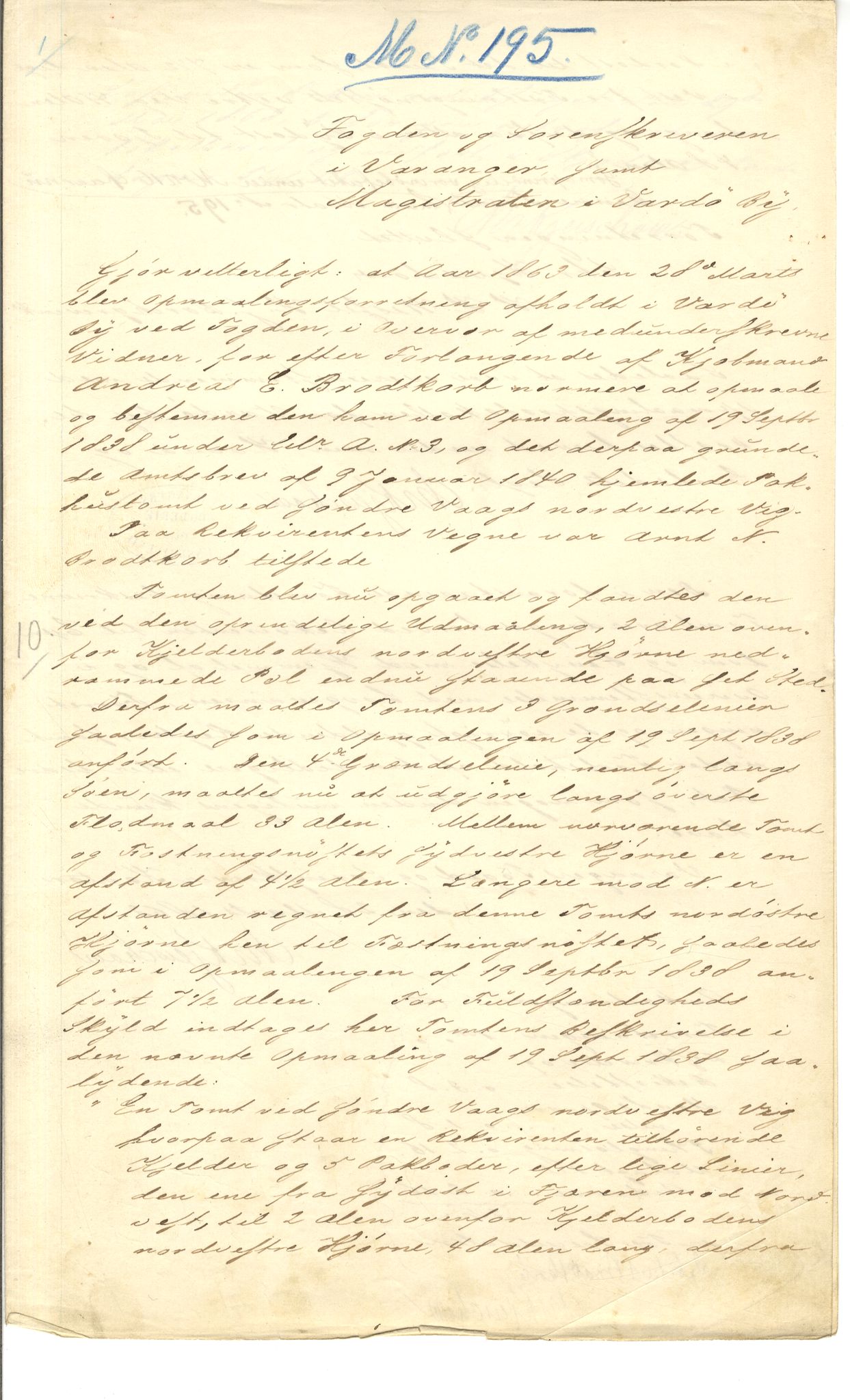 Brodtkorb handel A/S, VAMU/A-0001/Q/Qb/L0001: Skjøter og grunnbrev i Vardø by, 1822-1943, p. 49