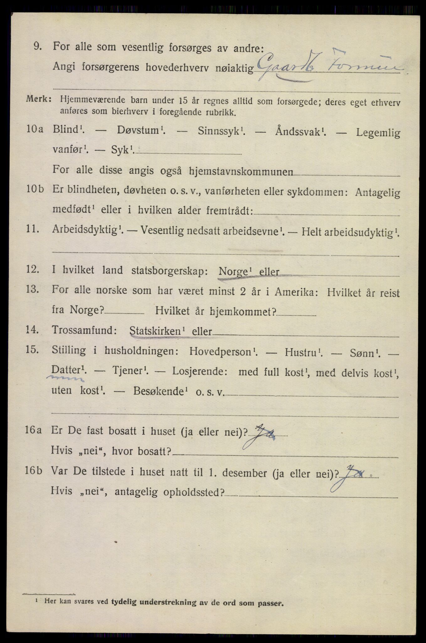 SAKO, 1920 census for Tinn, 1920, p. 9633