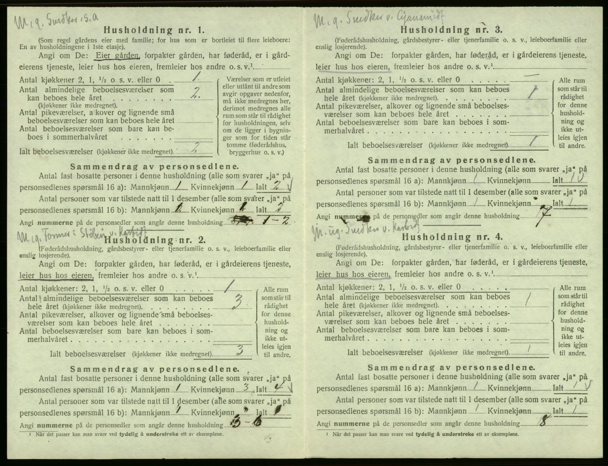 SAB, 1920 census for Odda, 1920, p. 356