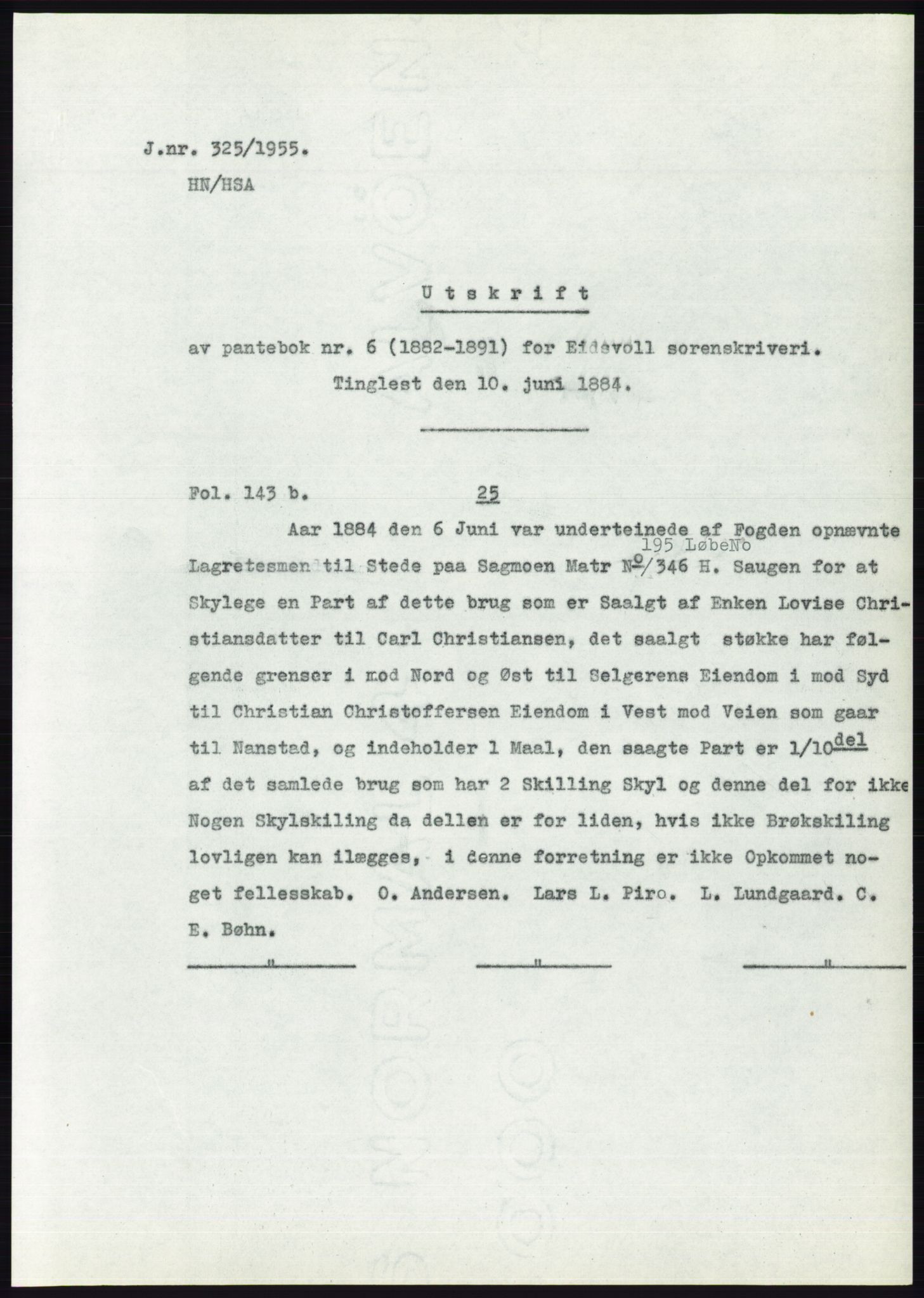 Statsarkivet i Oslo, SAO/A-10621/Z/Zd/L0002: Avskrifter, j.nr 5-691/1955, 1955, p. 267