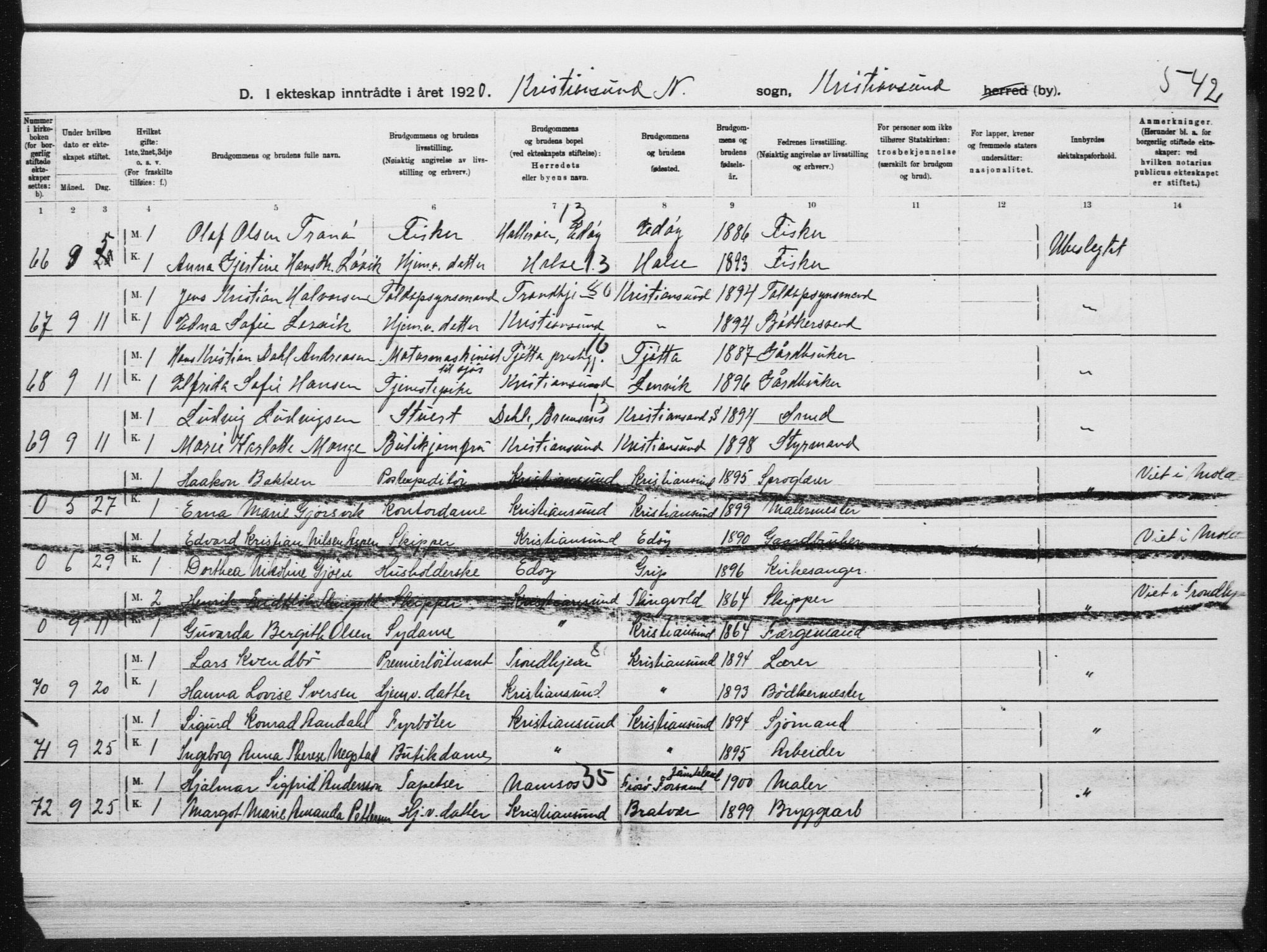 Ministerialprotokoller, klokkerbøker og fødselsregistre - Møre og Romsdal, AV/SAT-A-1454/572/L0862: Parish register (official) no. 572D06, 1917-1935