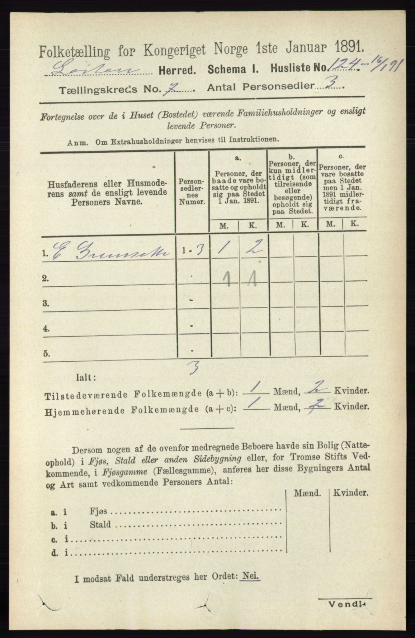 RA, 1891 census for 0415 Løten, 1891, p. 4392