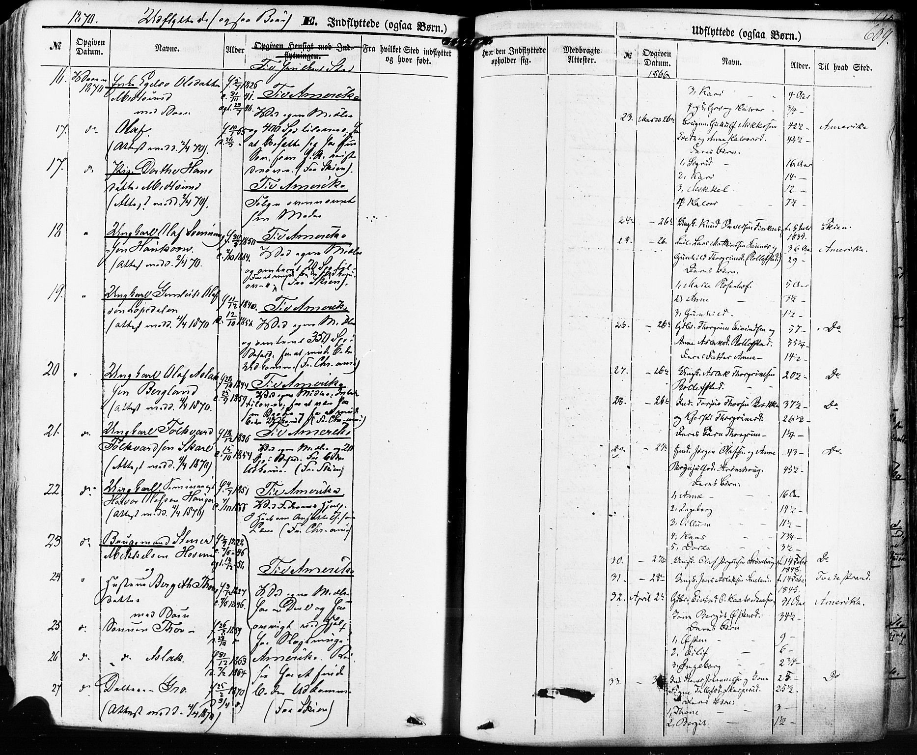 Kviteseid kirkebøker, SAKO/A-276/F/Fa/L0007: Parish register (official) no. I 7, 1859-1881, p. 609