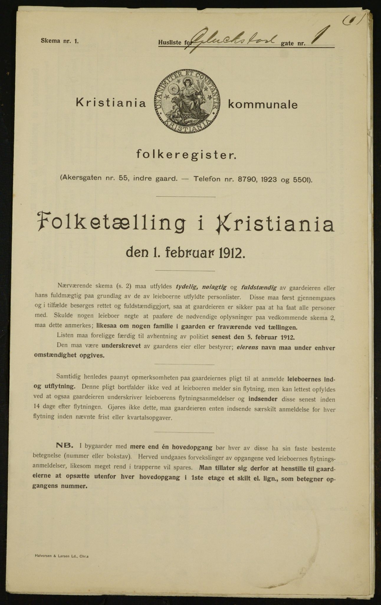 OBA, Municipal Census 1912 for Kristiania, 1912, p. 29174