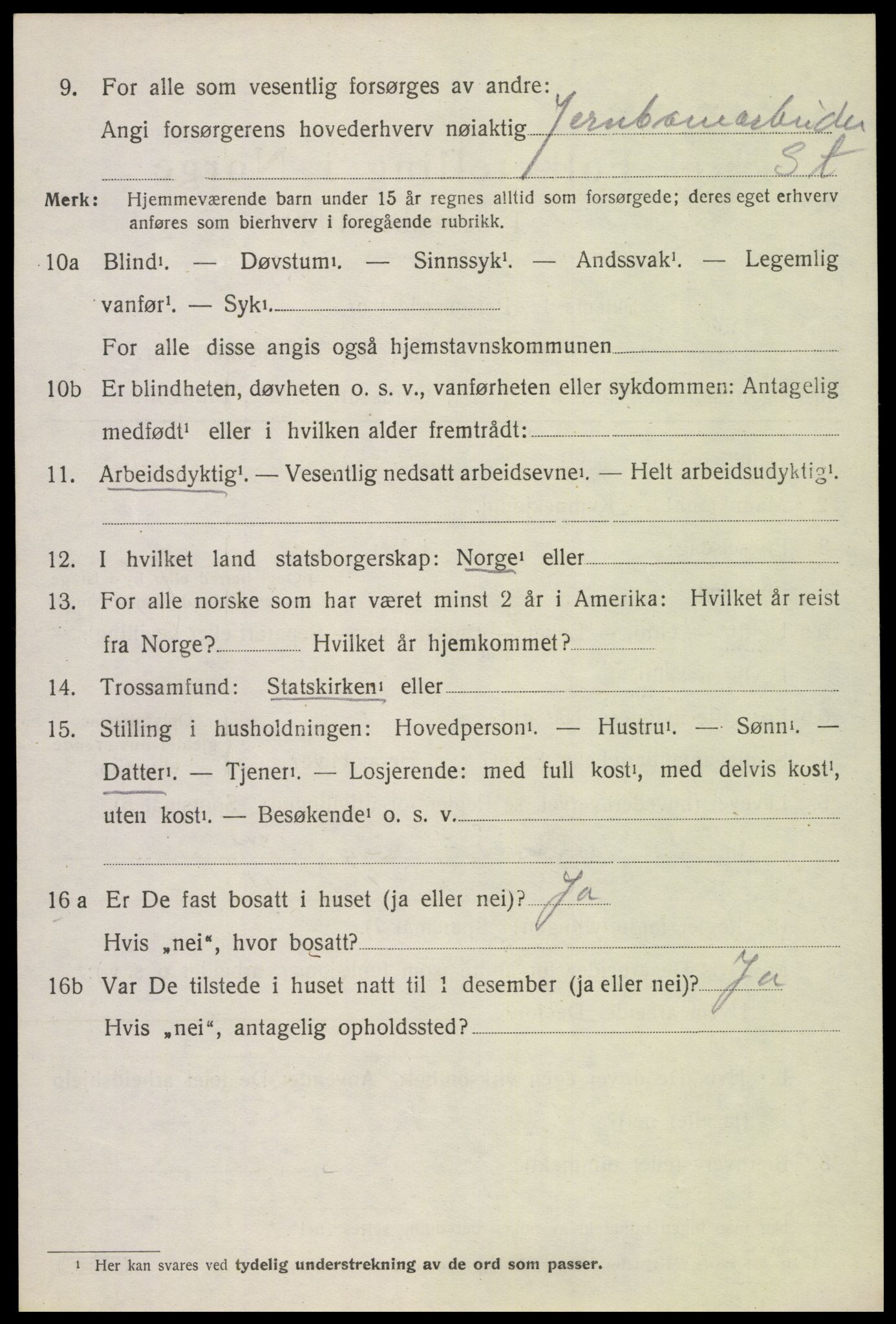 SAH, 1920 census for Lesja, 1920, p. 3901