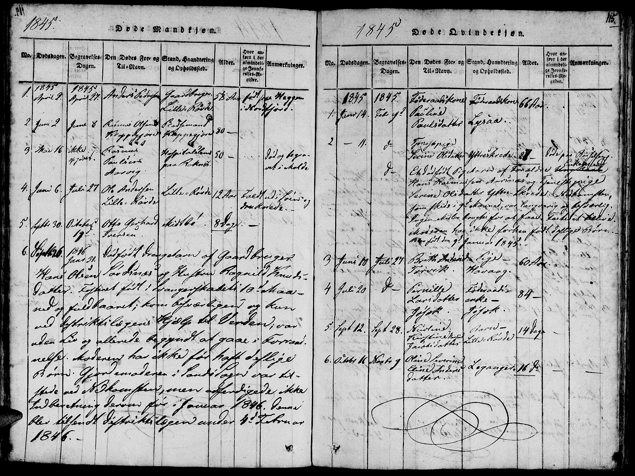 Ministerialprotokoller, klokkerbøker og fødselsregistre - Møre og Romsdal, SAT/A-1454/504/L0054: Parish register (official) no. 504A01, 1816-1861, p. 115