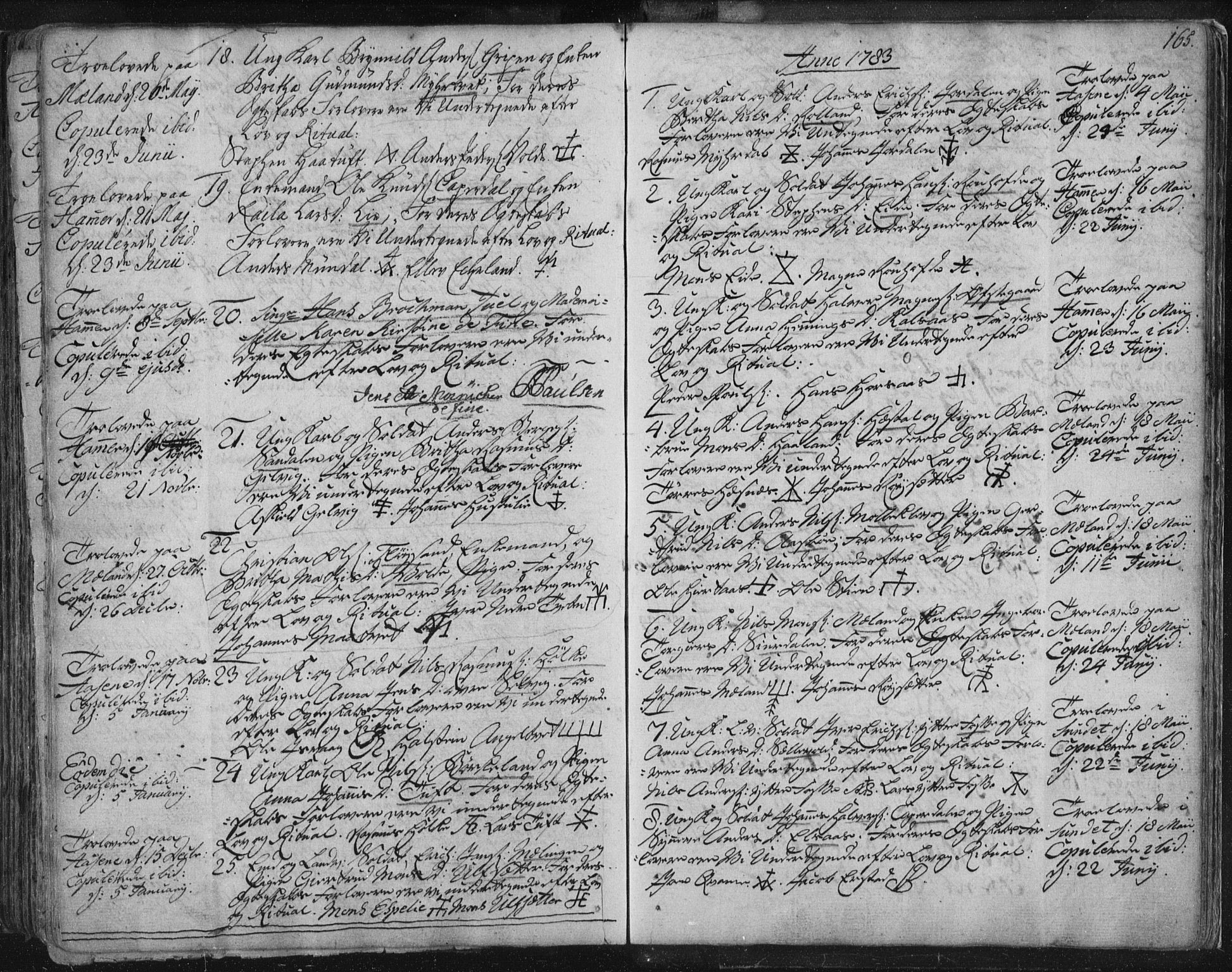 Hamre sokneprestembete, AV/SAB-A-75501/H/Ha/Haa/Haaa/L0008: Parish register (official) no. A 8, 1778-1804, p. 165