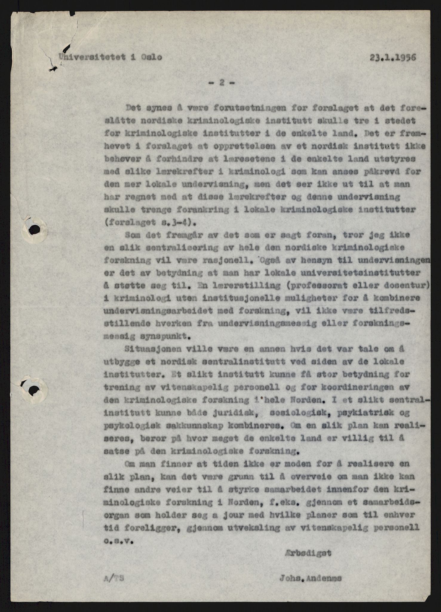 Justisdepartementet, Nordisk samarbeidsråd for kriminologi, AV/RA-S-1164/D/Da/L0001: A Rådets virksomhet, 1961-1974, p. 43