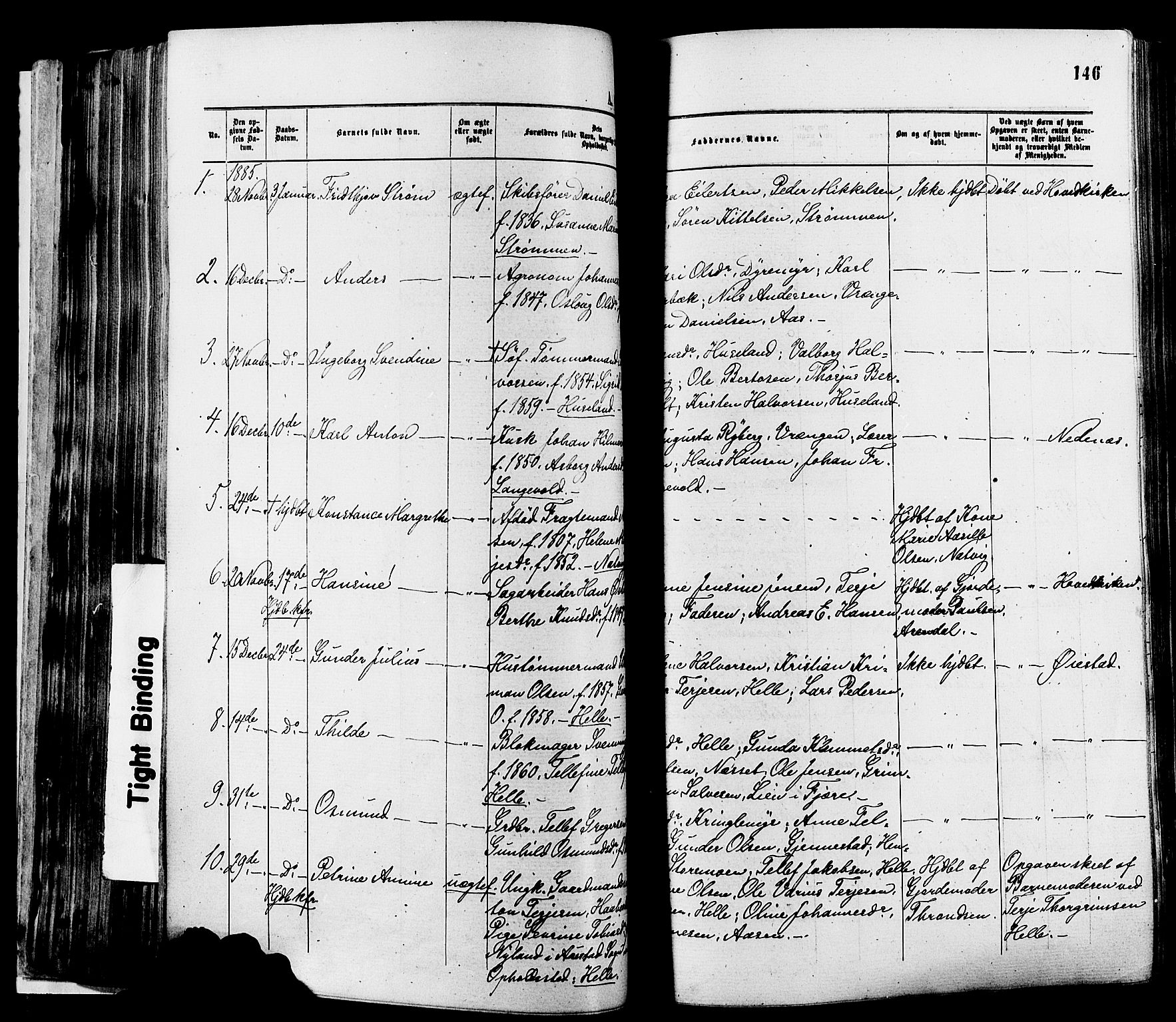 Øyestad sokneprestkontor, AV/SAK-1111-0049/F/Fa/L0016: Parish register (official) no. A 16, 1874-1886, p. 146