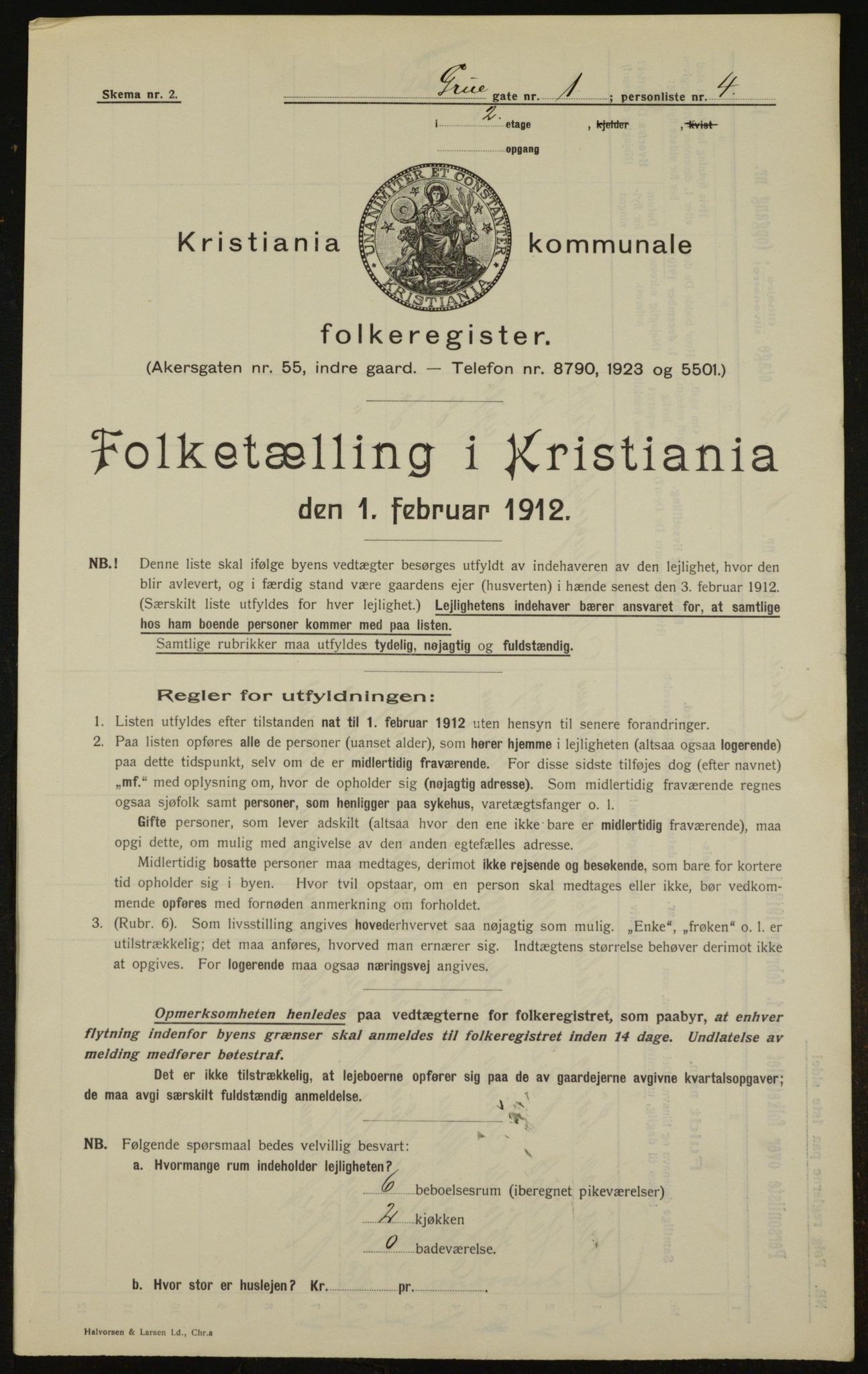 OBA, Municipal Census 1912 for Kristiania, 1912, p. 30055