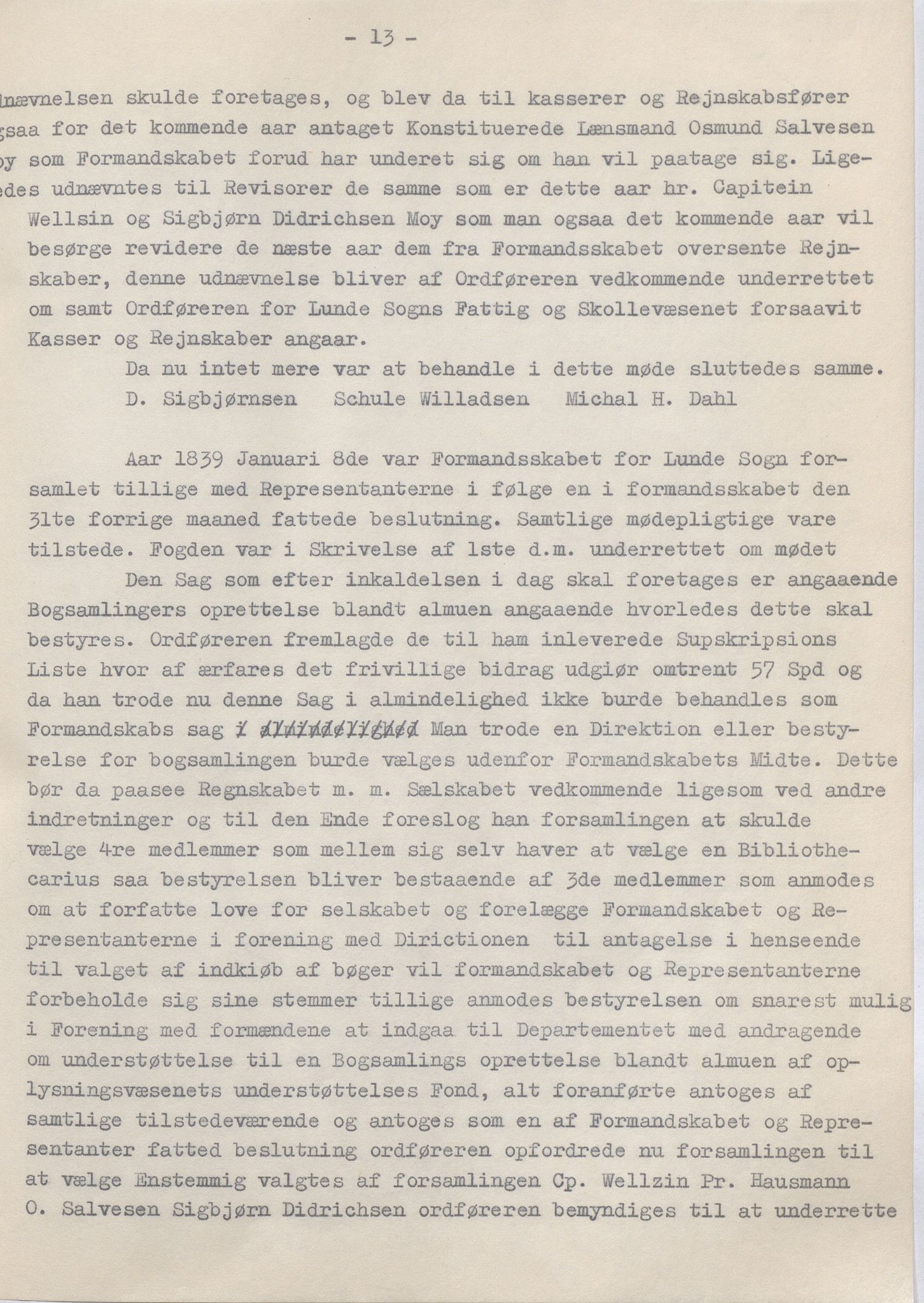 Lund kommune - Formannskapet/Formannskapskontoret, IKAR/K-101761/A/Aa/Aaa/L0002: Forhandlingsprotokoll, 1837-1865, p. 13