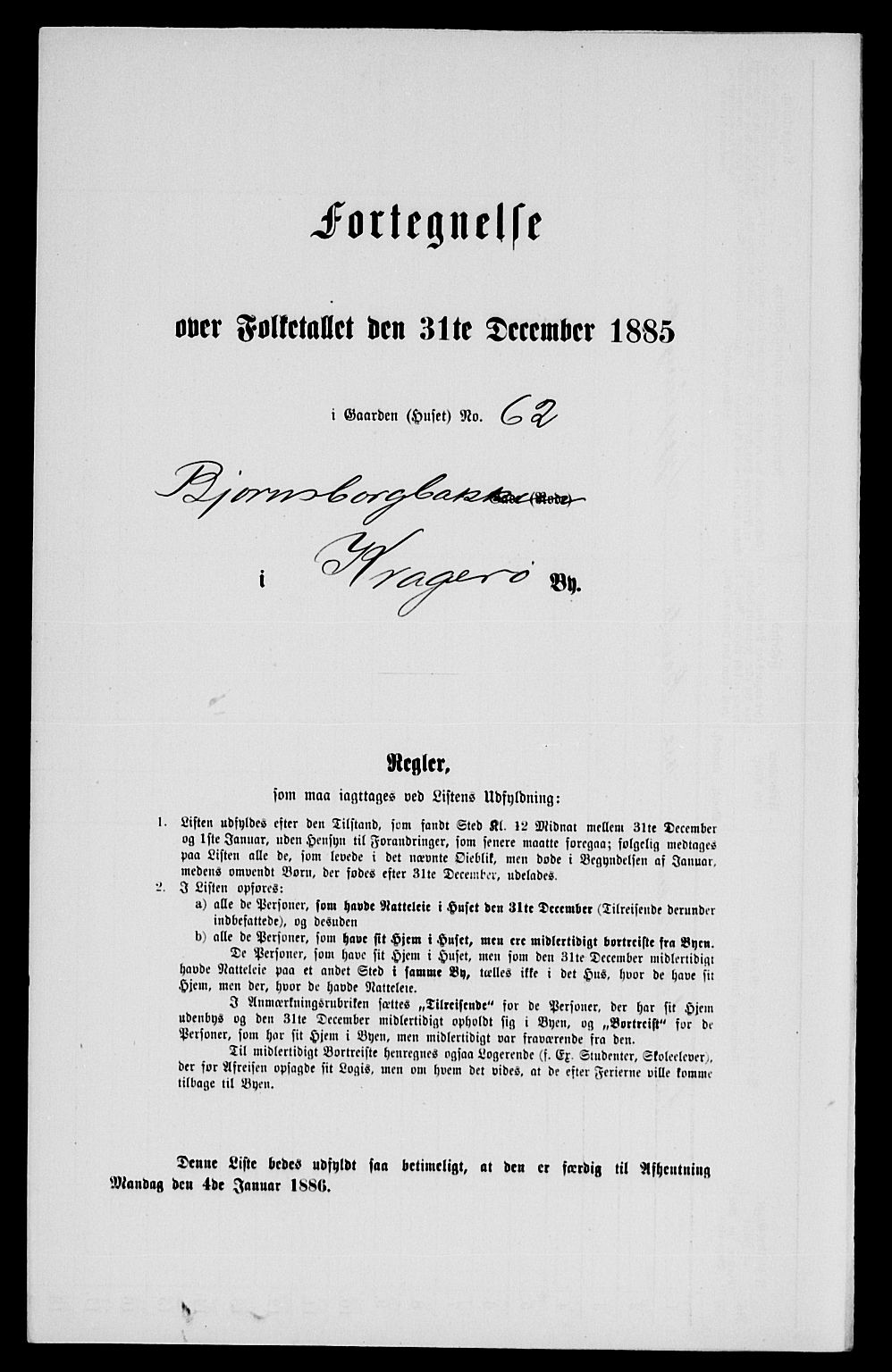 SAKO, 1885 census for 0801 Kragerø, 1885, p. 1006