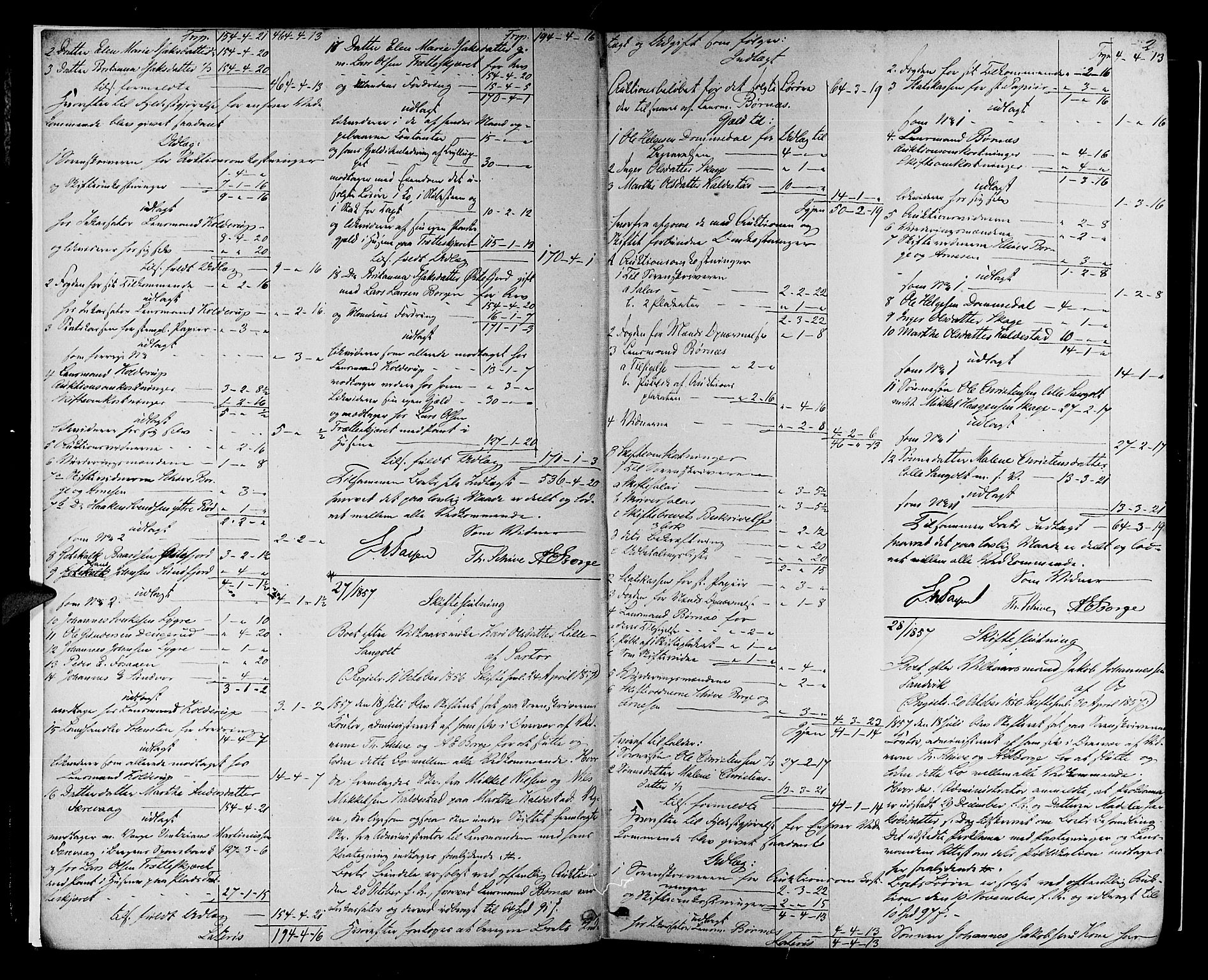 Midhordland sorenskriveri, AV/SAB-A-3001/1/H/Hd/L0003: Skifteutlodningsprotokoll, 1857-1863, p. 1b-2a