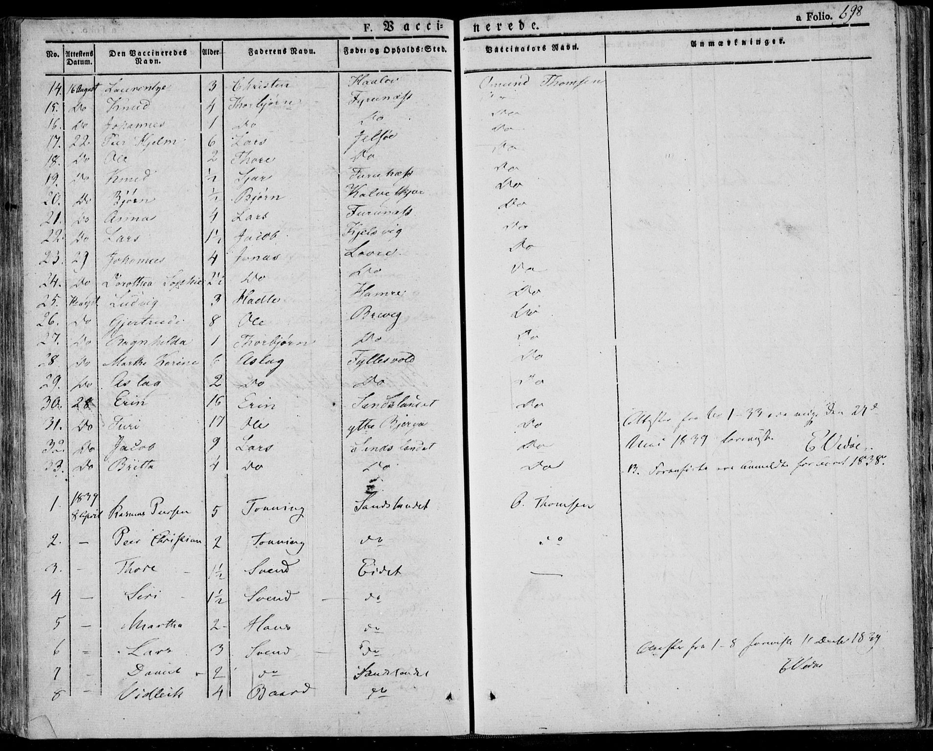 Jelsa sokneprestkontor, AV/SAST-A-101842/01/IV: Parish register (official) no. A 6.2, 1828-1853, p. 698