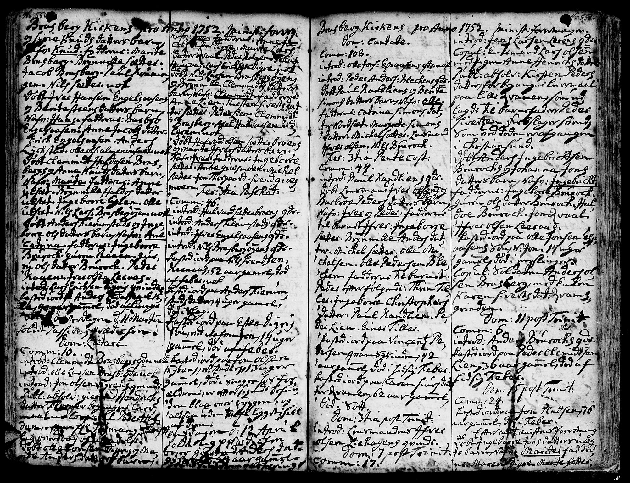 Ministerialprotokoller, klokkerbøker og fødselsregistre - Sør-Trøndelag, SAT/A-1456/606/L0278: Parish register (official) no. 606A01 /4, 1727-1780, p. 550-551