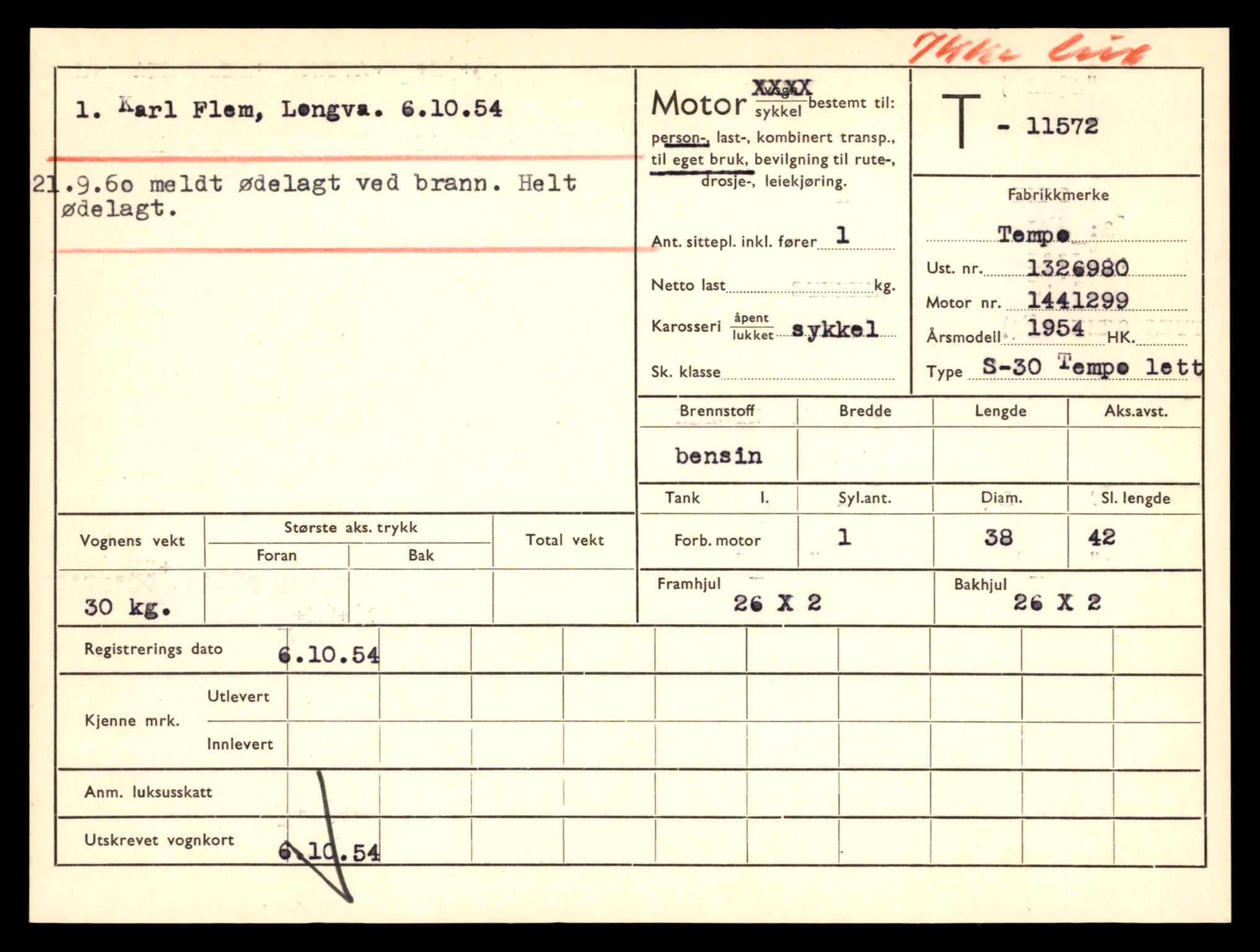 Møre og Romsdal vegkontor - Ålesund trafikkstasjon, AV/SAT-A-4099/F/Fe/L0029: Registreringskort for kjøretøy T 11430 - T 11619, 1927-1998, p. 2329