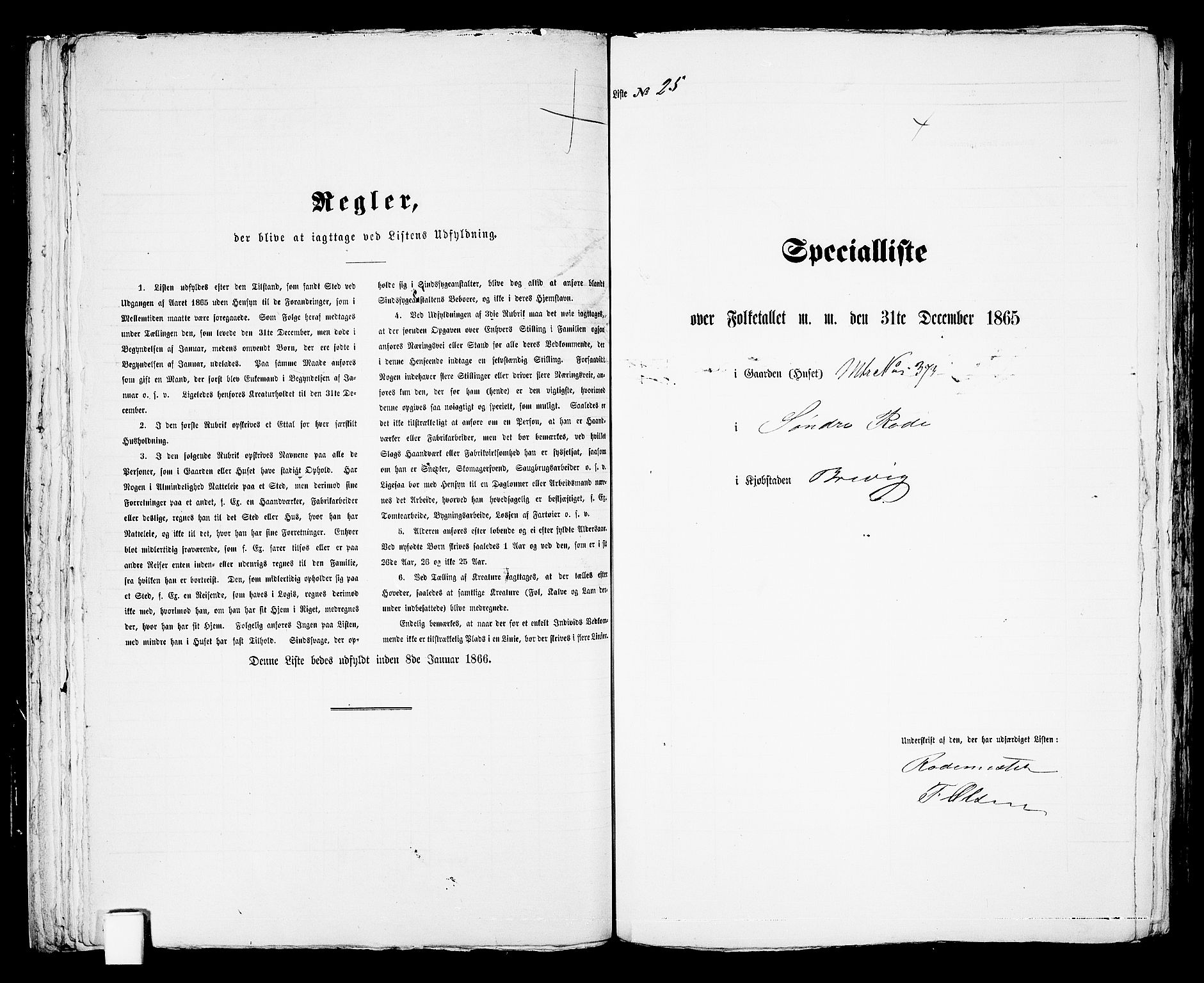 RA, 1865 census for Brevik, 1865, p. 427