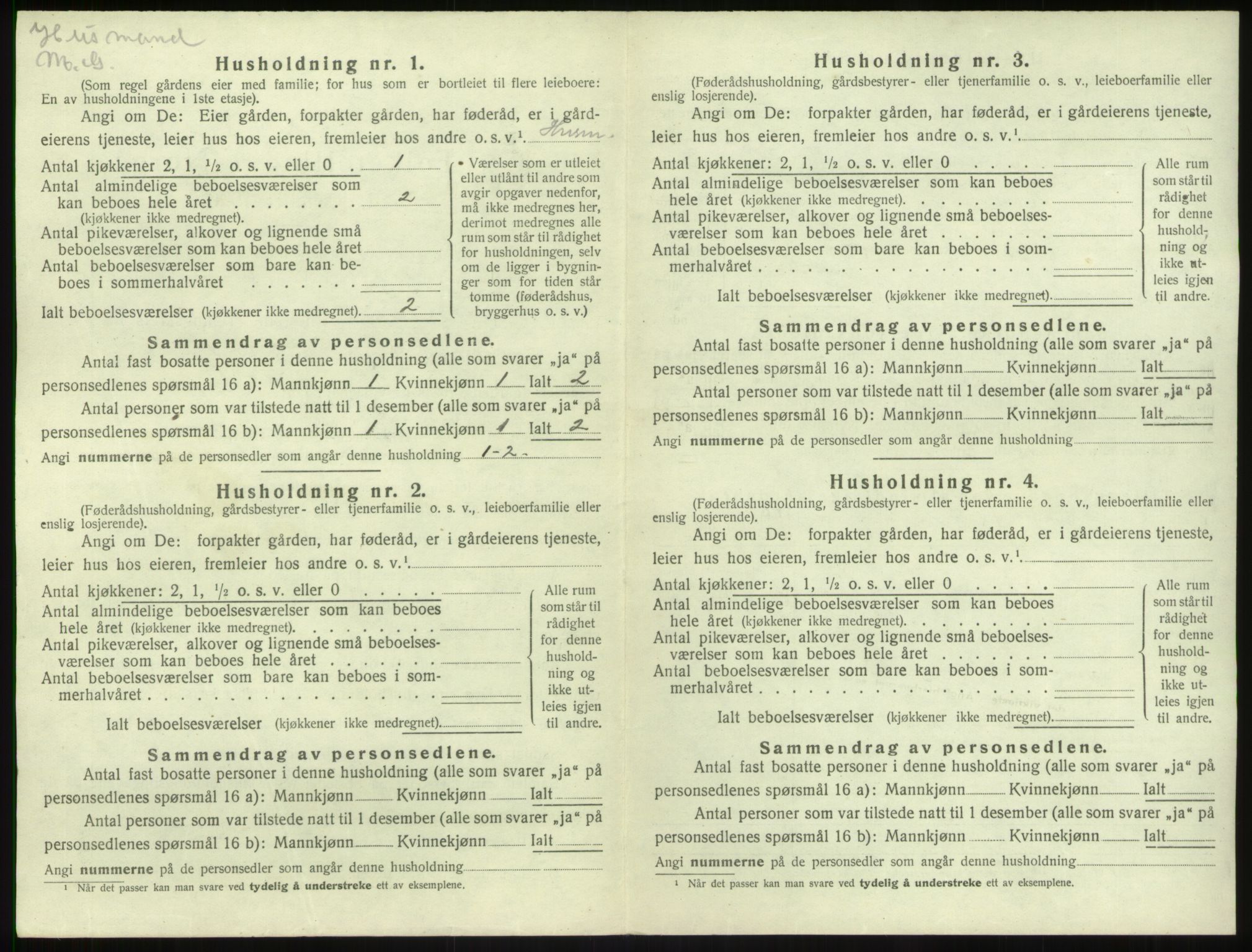 SAB, 1920 census for Leikanger, 1920, p. 122