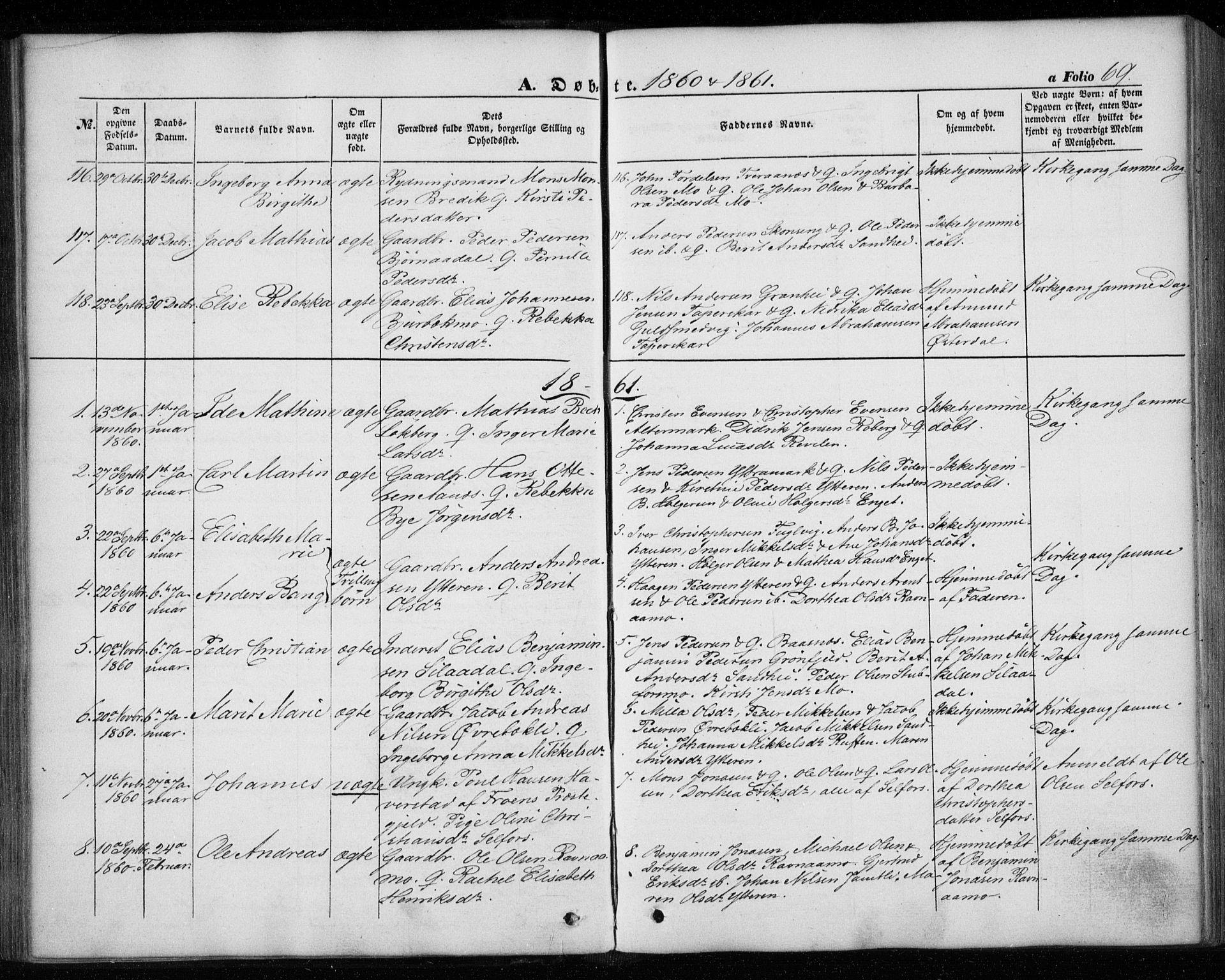 Ministerialprotokoller, klokkerbøker og fødselsregistre - Nordland, SAT/A-1459/827/L0392: Parish register (official) no. 827A04, 1853-1866, p. 69