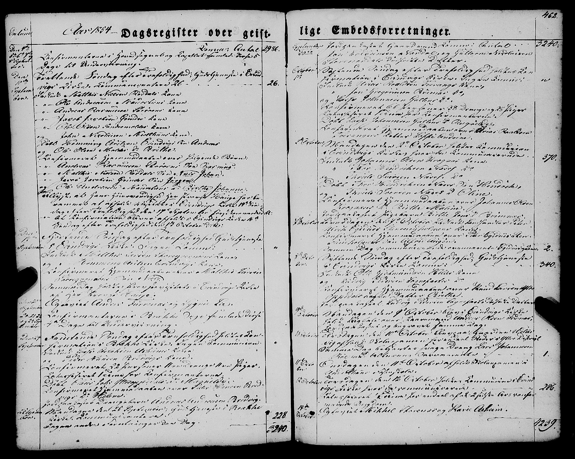 Gulen sokneprestembete, AV/SAB-A-80201/H/Haa/Haaa/L0021: Parish register (official) no. A 21, 1848-1858, p. 462