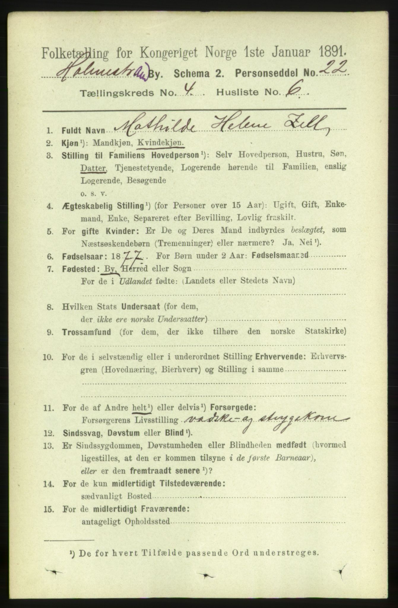 RA, 1891 census for 0702 Holmestrand, 1891, p. 2294
