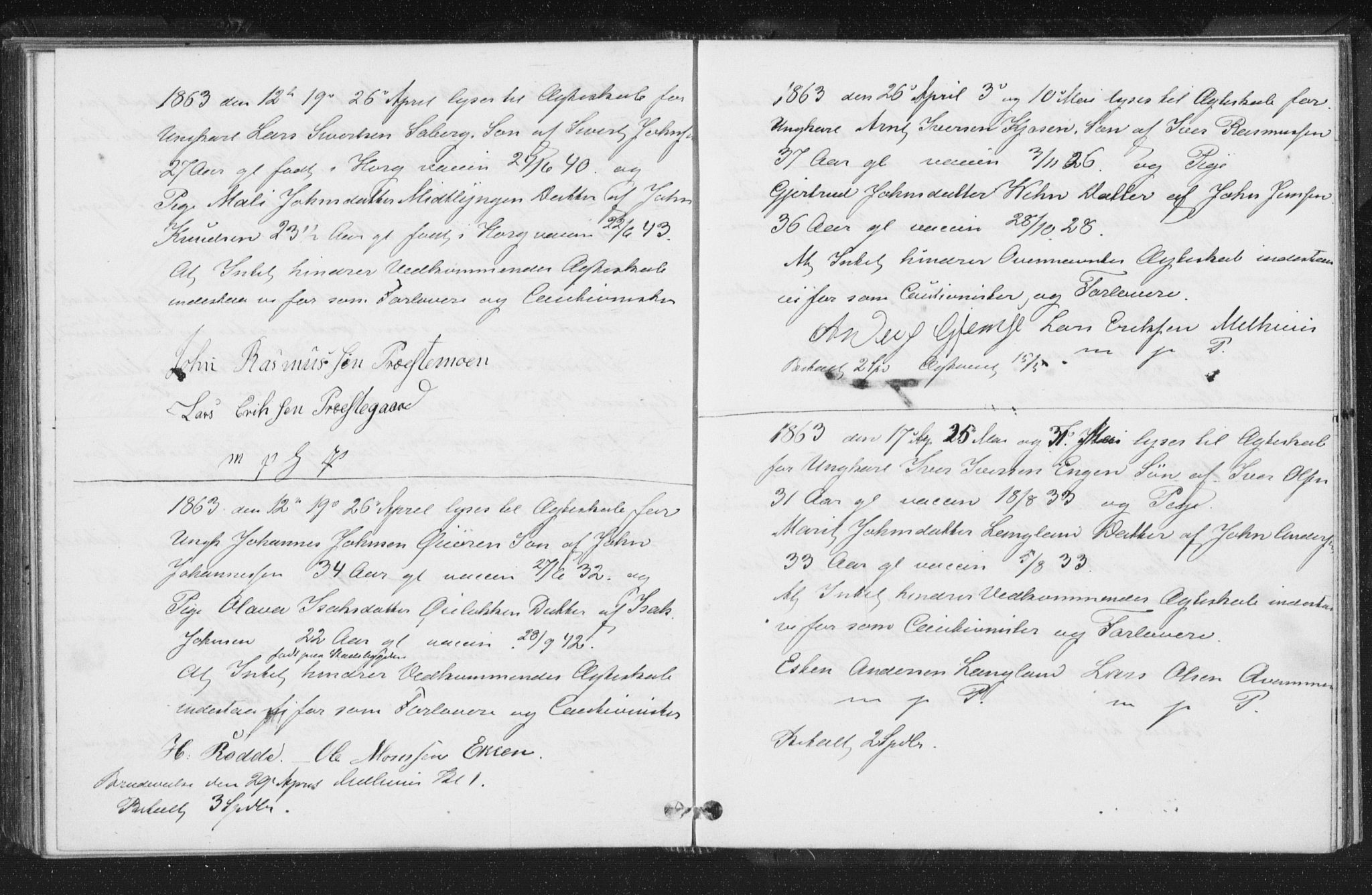 Melhus sokneprestkontor, SAT/A-1141/1/I/I1/I1f/L0009: Banns register no. 691.I.1F9, 1850-1866