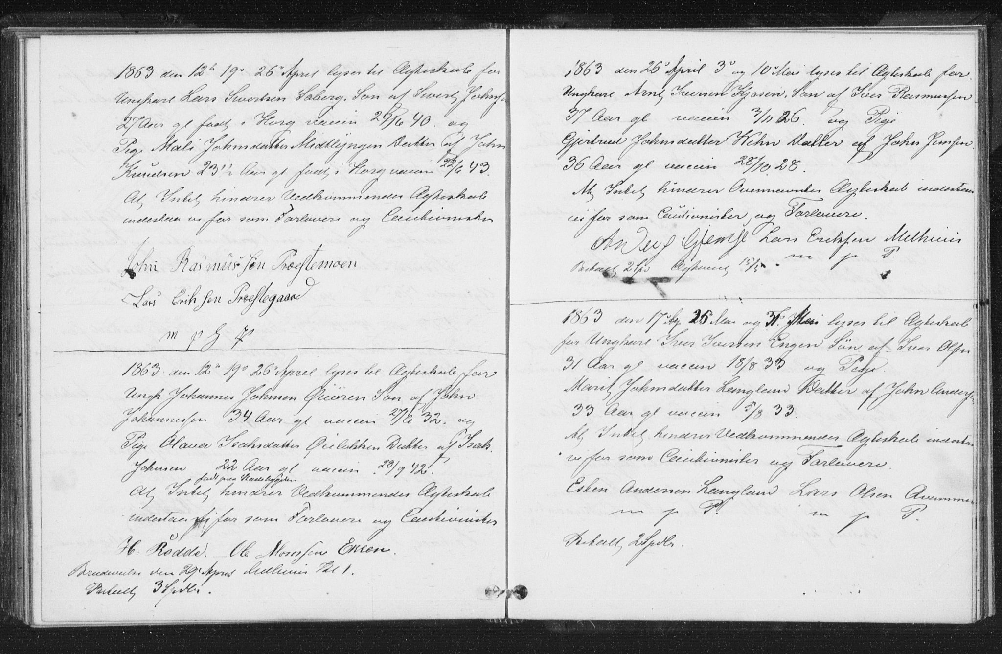 Melhus sokneprestkontor, AV/SAT-A-1141/1/I/I1/I1f/L0009: Banns register no. 691.I.1F9, 1850-1866