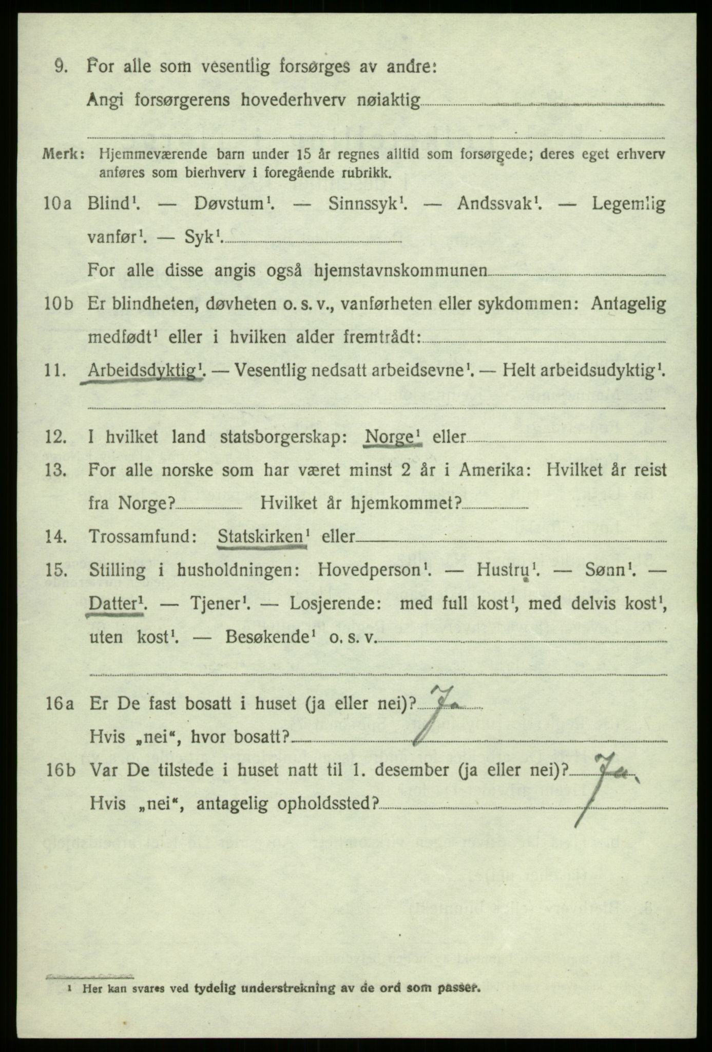 SAB, 1920 census for Fana, 1920, p. 5156