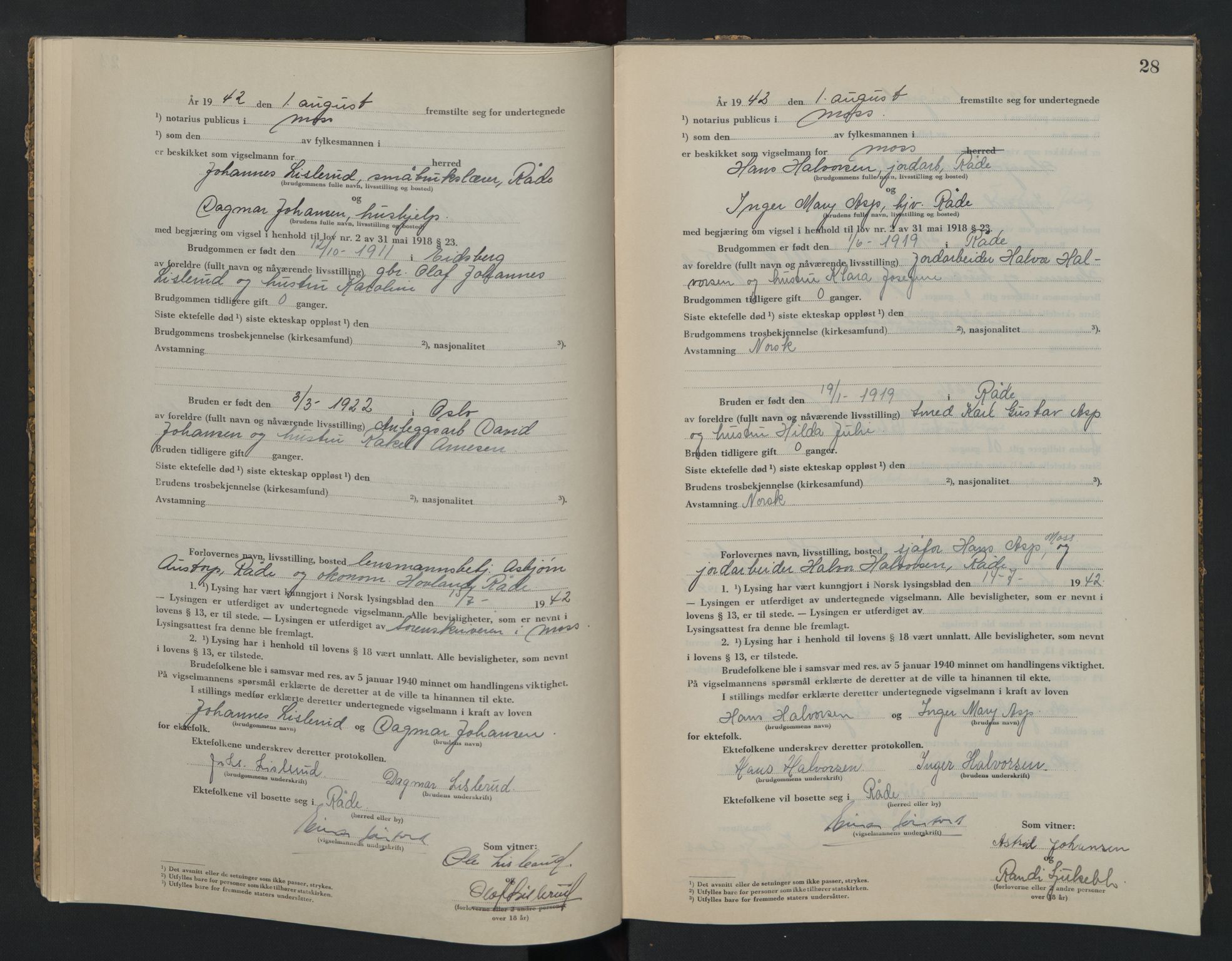 Moss sorenskriveri, AV/SAO-A-10168, 1942-1943, p. 28