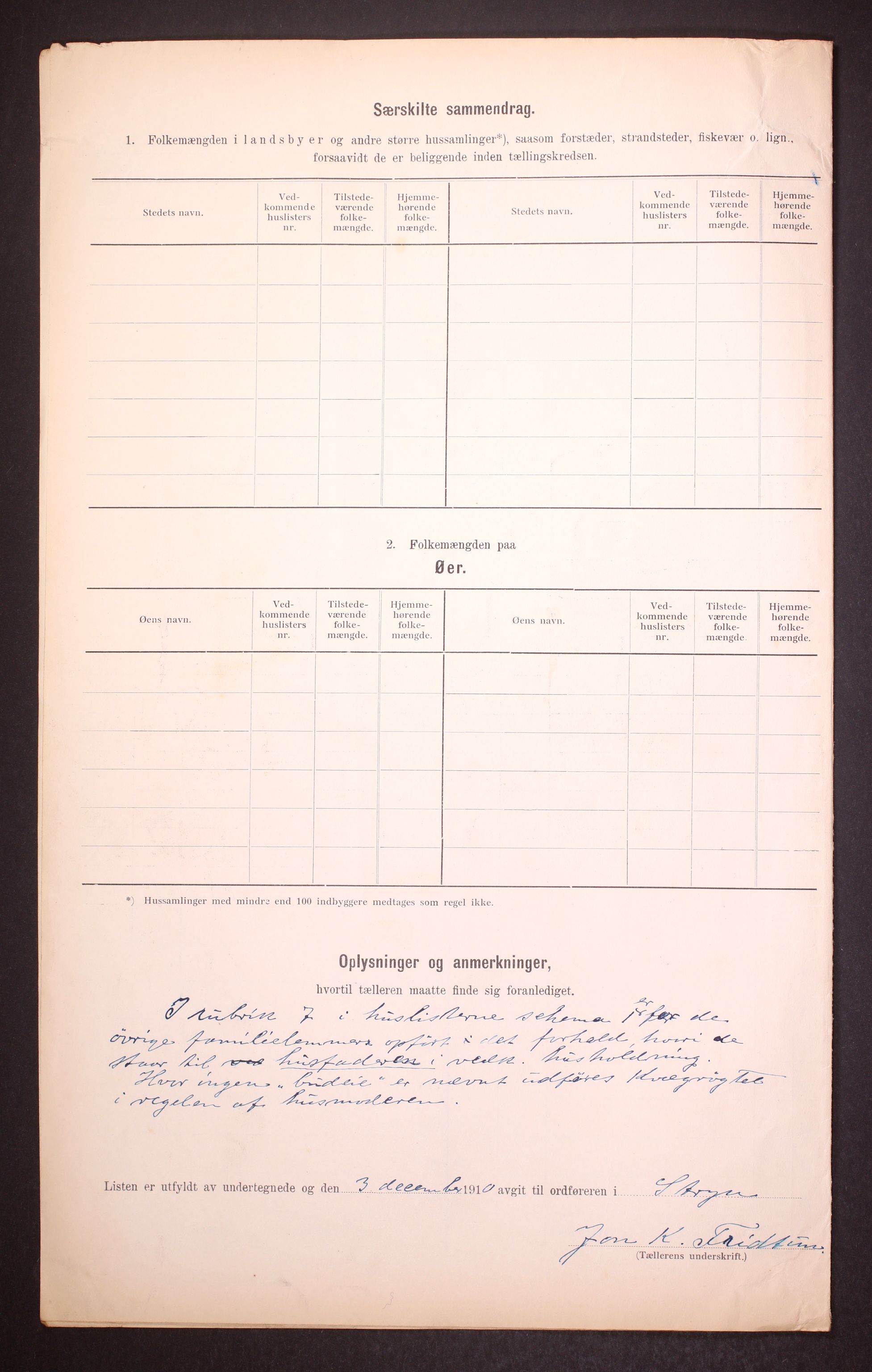 RA, 1910 census for Stryn, 1910, p. 9