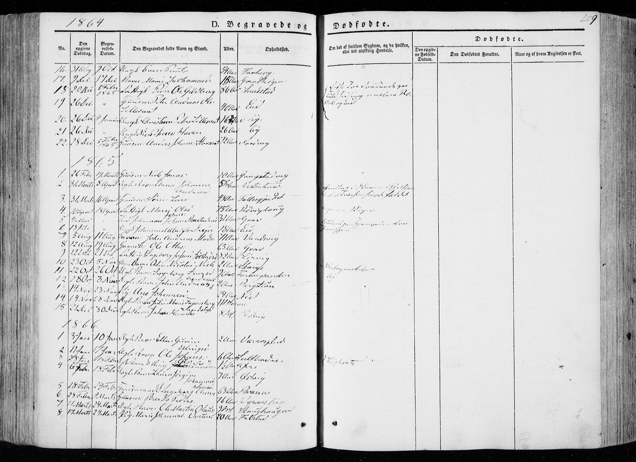 Ministerialprotokoller, klokkerbøker og fødselsregistre - Nord-Trøndelag, SAT/A-1458/722/L0218: Parish register (official) no. 722A05, 1843-1868, p. 209