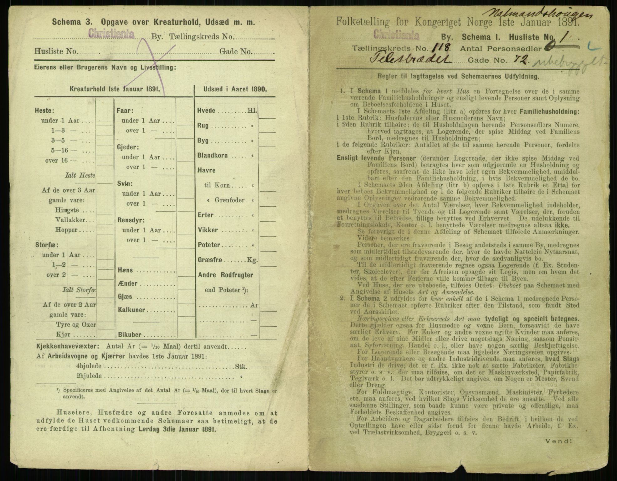 RA, 1891 census for 0301 Kristiania, 1891, p. 63237