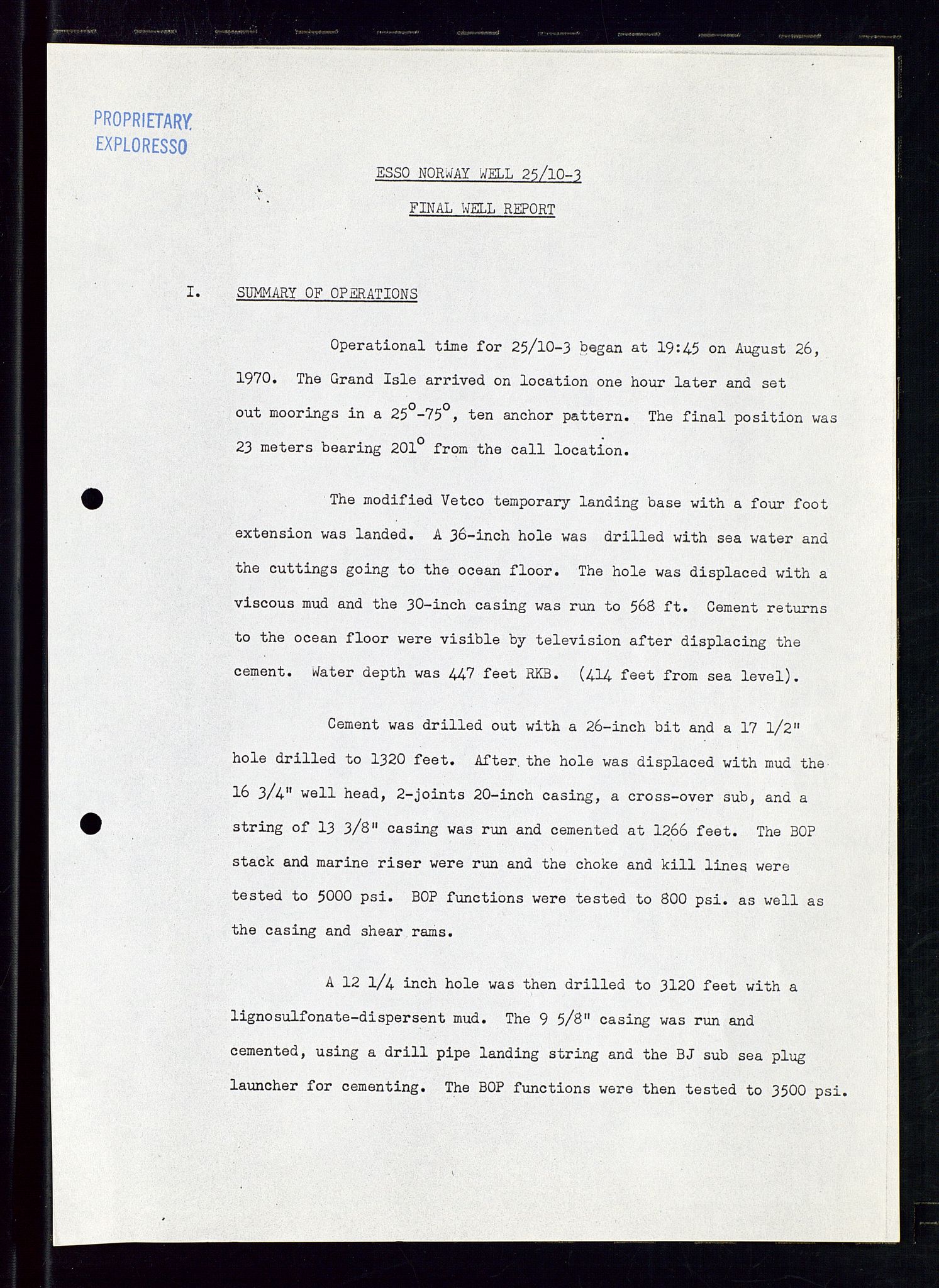 Pa 1512 - Esso Exploration and Production Norway Inc., AV/SAST-A-101917/E/Ea/L0013: Well 25/10-3 og Well 8/3-1, 1966-1975, p. 712