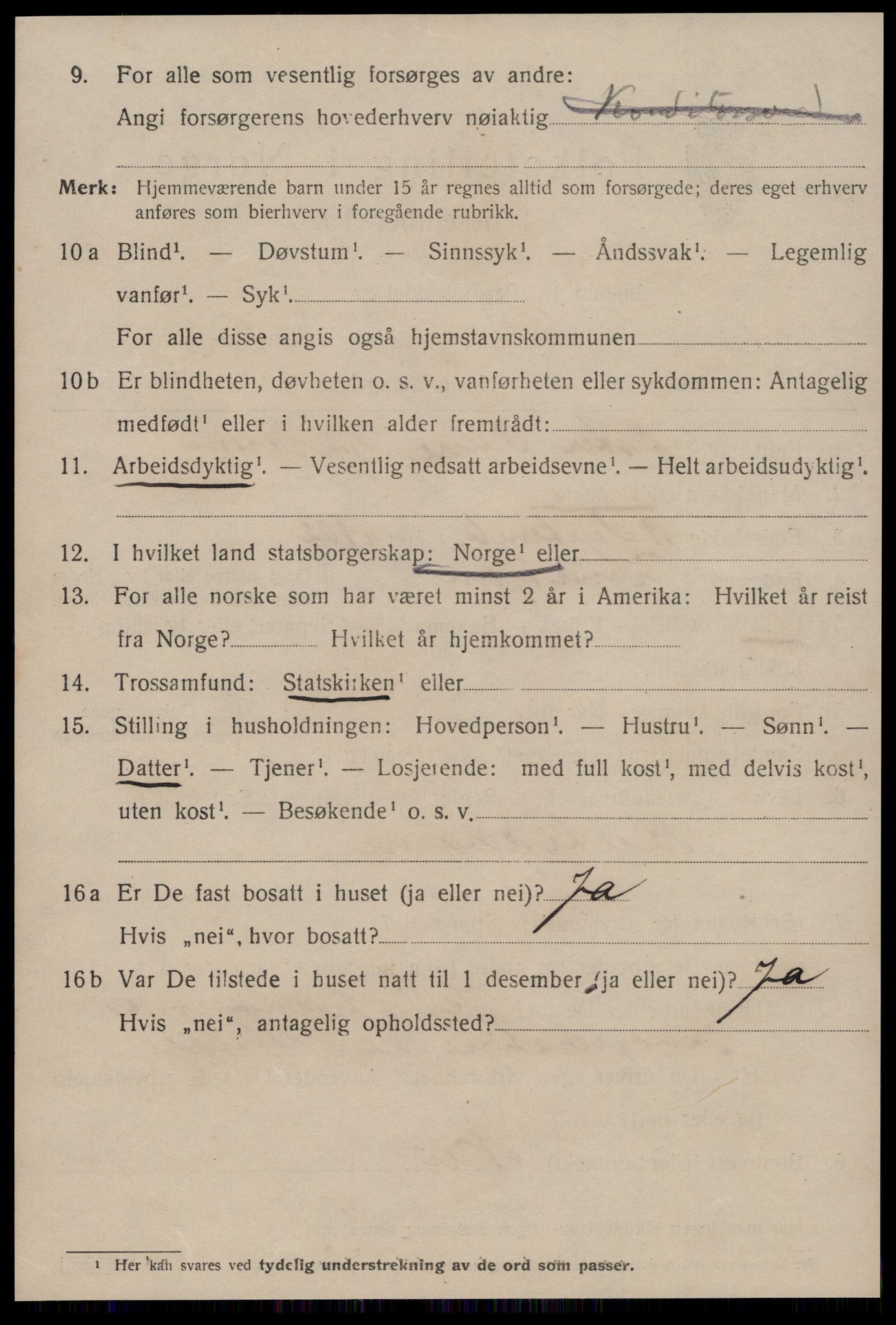 SAT, 1920 census for Kristiansund, 1920, p. 18068